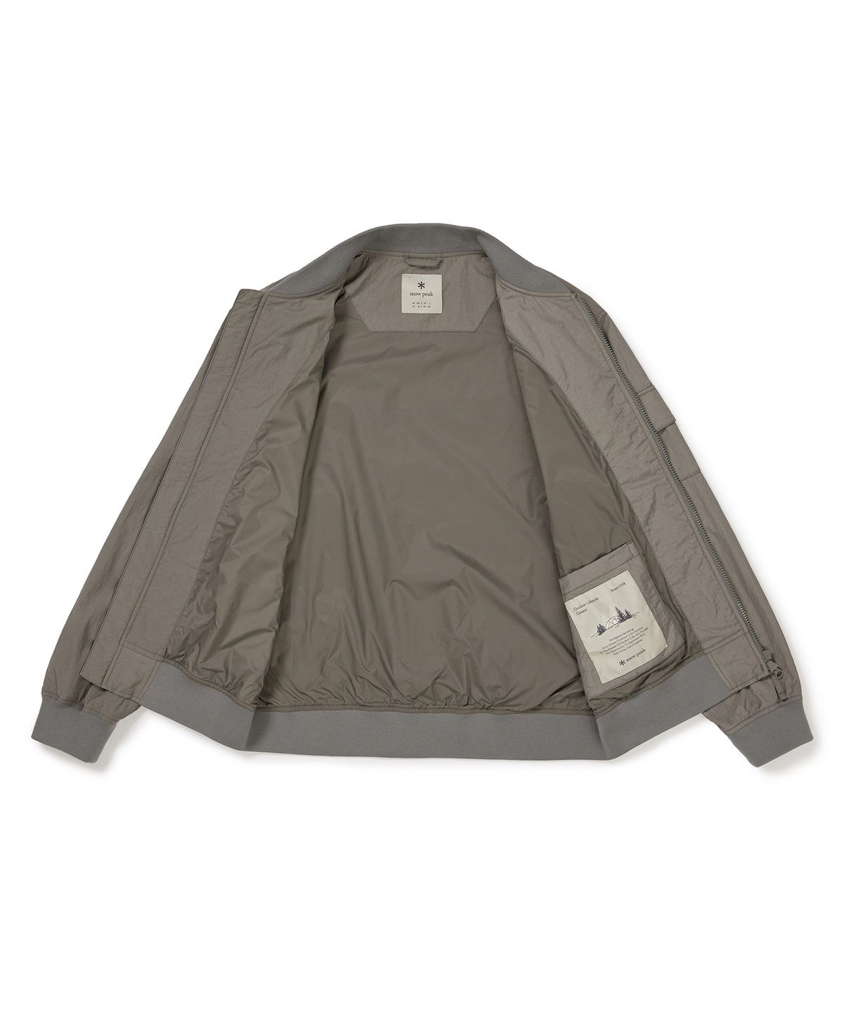 스노우피크 어패럴(SNOWPEAK APPAREL) 우븐 패치 봄버 자켓 (S24FMTWB36) Dark Khaki