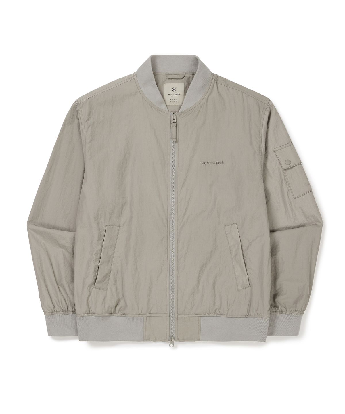 스노우피크 어패럴(SNOWPEAK APPAREL) 우븐 패치 봄버 자켓 (S24FMTWB36) Fog Gray
