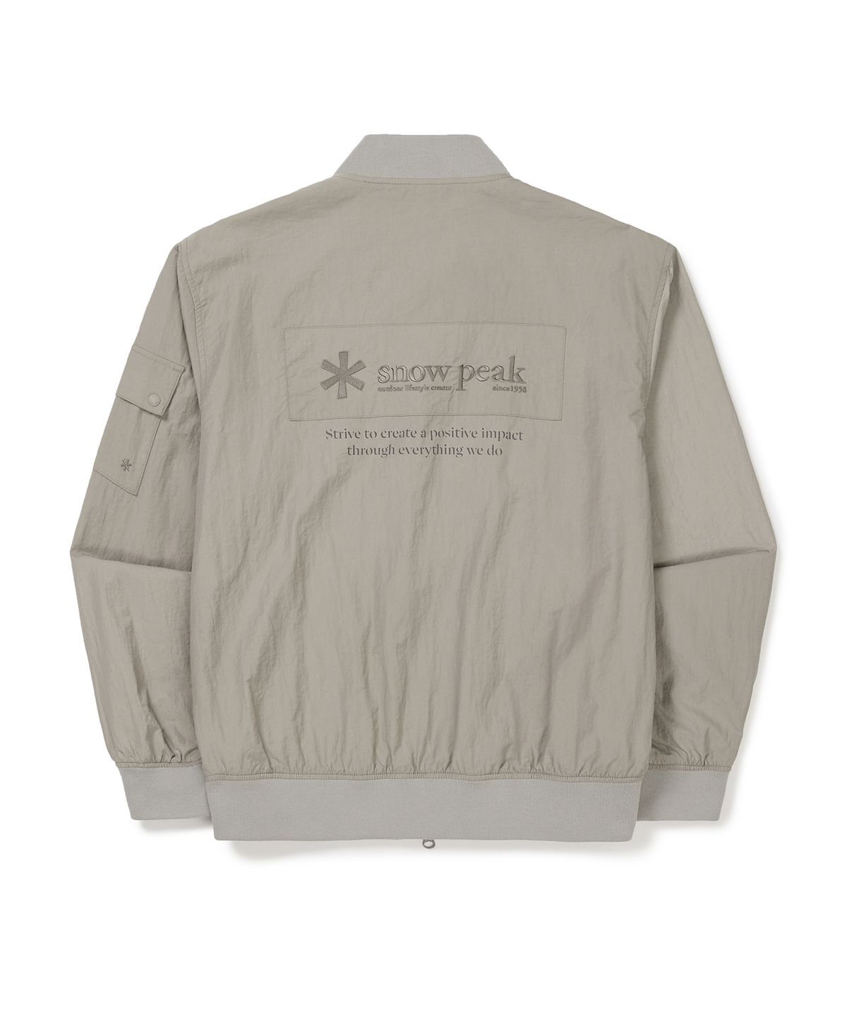 스노우피크 어패럴(SNOWPEAK APPAREL) 우븐 패치 봄버 자켓 (S24FMTWB36) Fog Gray
