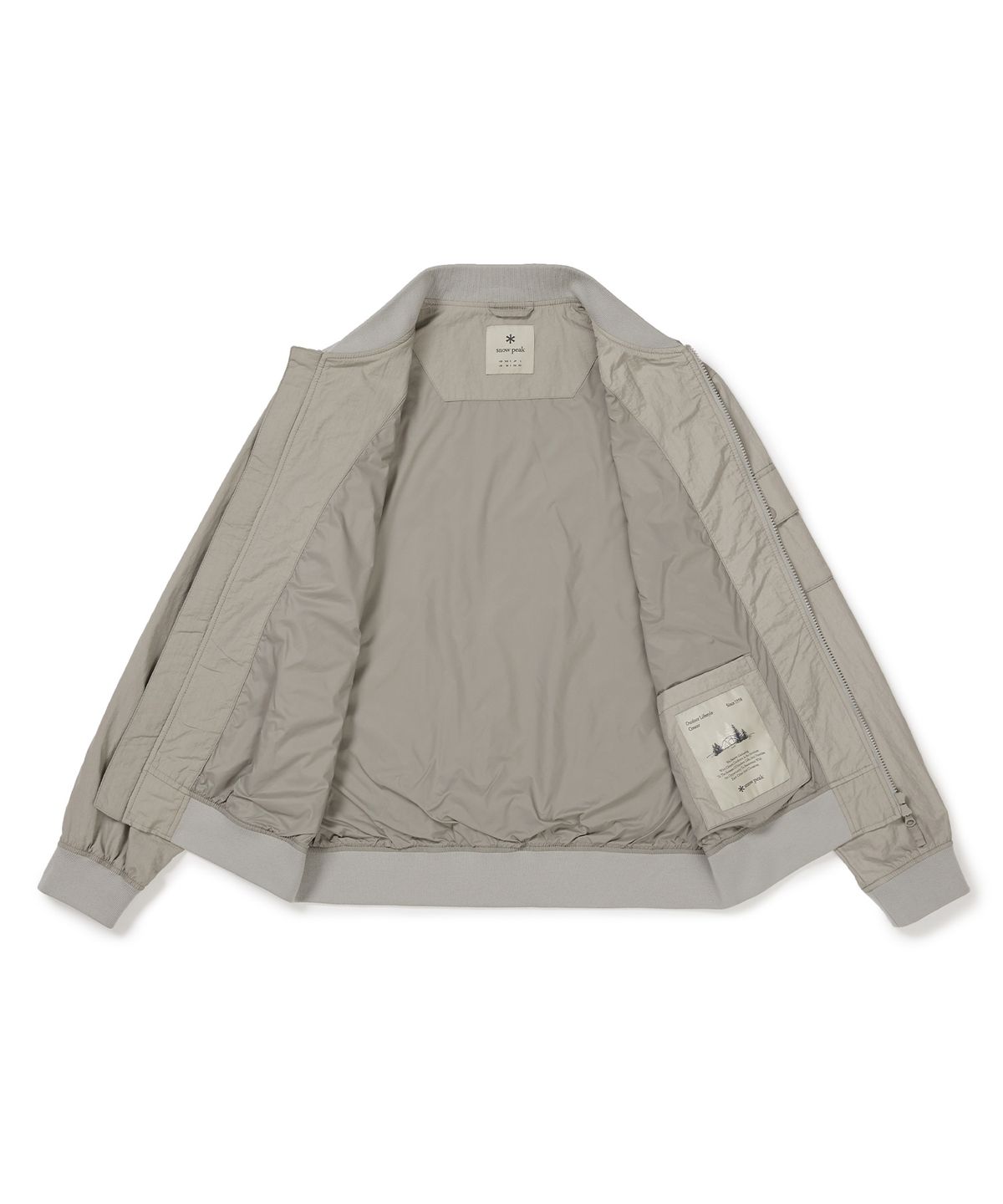 스노우피크 어패럴(SNOWPEAK APPAREL) 우븐 패치 봄버 자켓 (S24FMTWB36) Fog Gray
