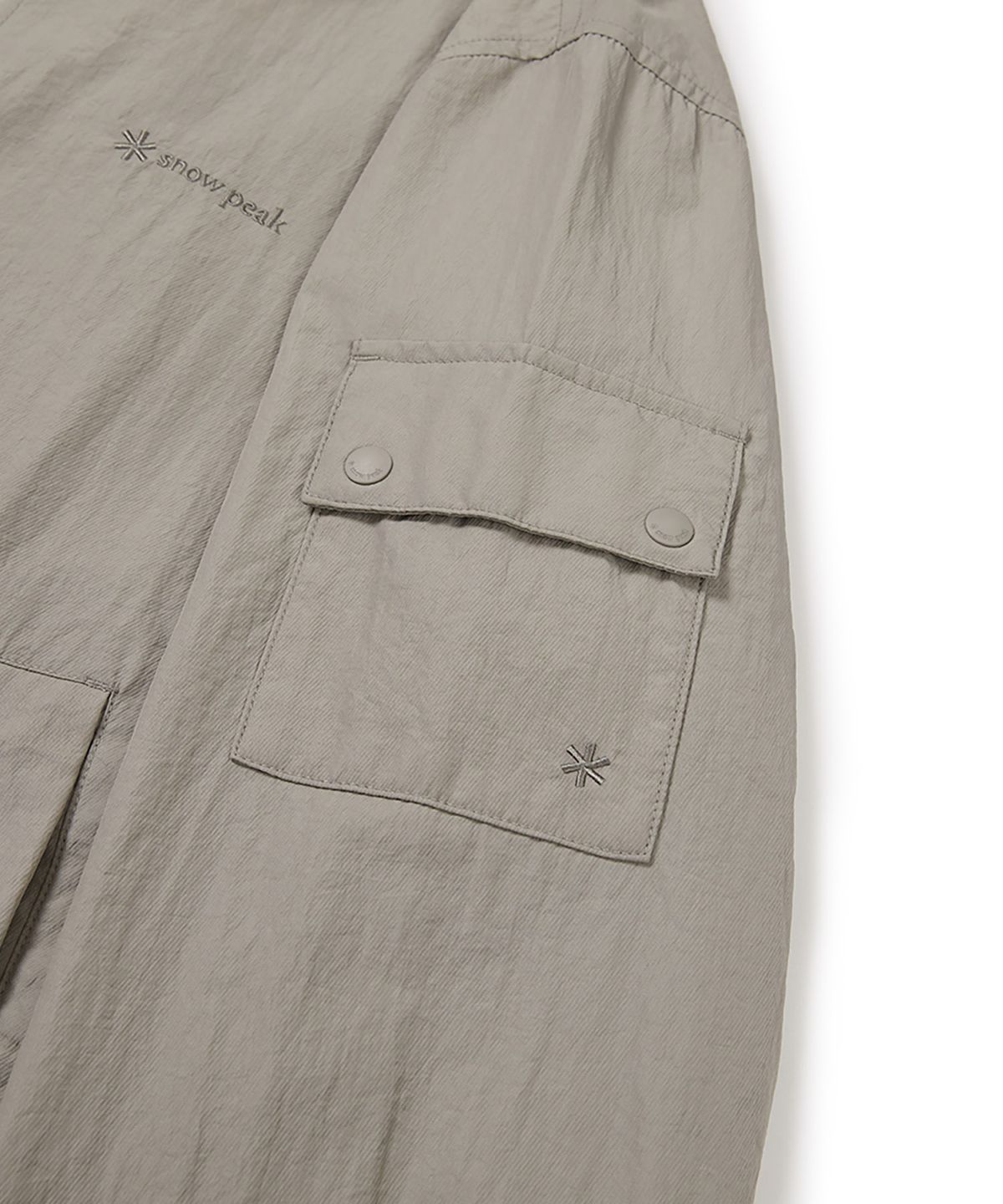 스노우피크 어패럴(SNOWPEAK APPAREL) 우븐 패치 봄버 자켓 (S24FMTWB36) Fog Gray