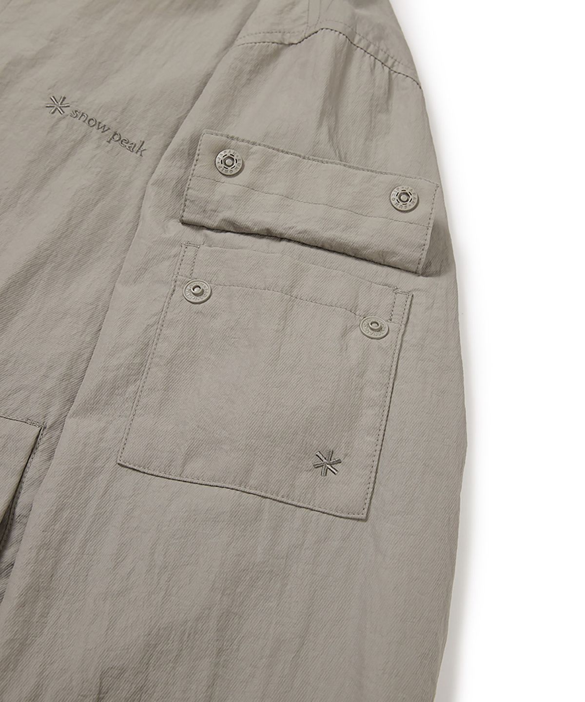 스노우피크 어패럴(SNOWPEAK APPAREL) 우븐 패치 봄버 자켓 (S24FMTWB36) Fog Gray