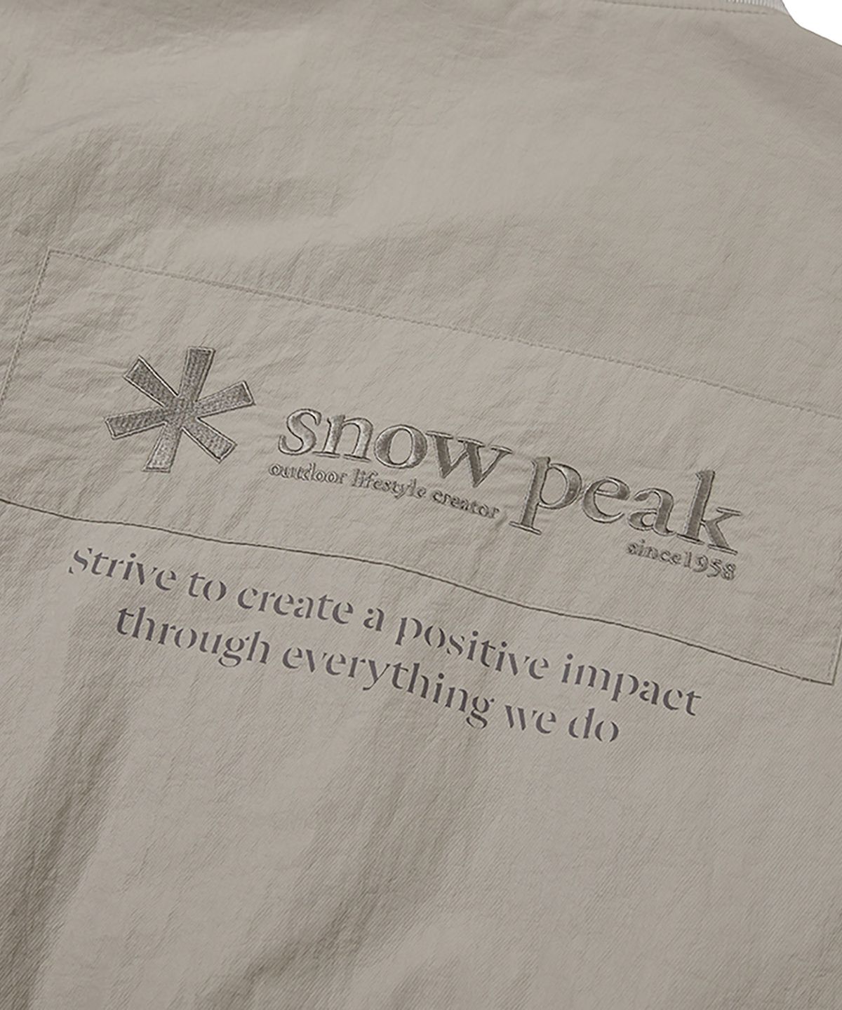 스노우피크 어패럴(SNOWPEAK APPAREL) 우븐 패치 봄버 자켓 (S24FMTWB36) Fog Gray