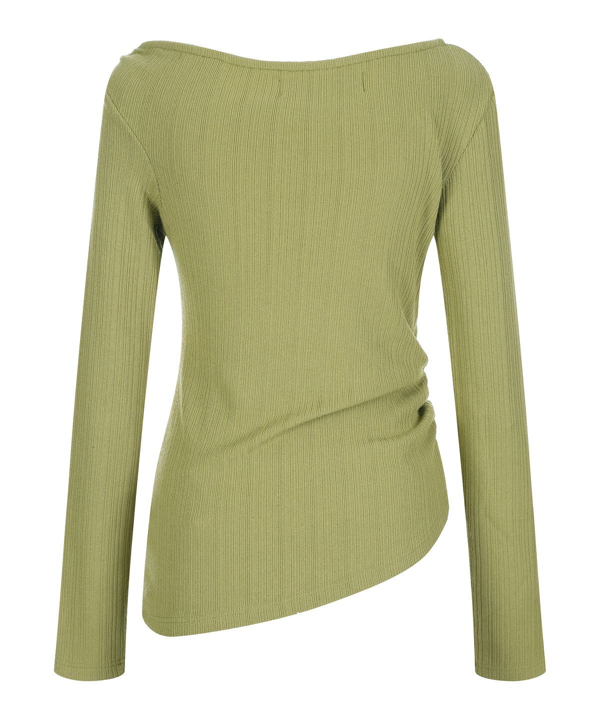 라라폭스(LALAFOX) UNBALANCE OFF-SHOULDER T-SHIRT OLIVE 오프숄더 티셔츠 BQ4CL010