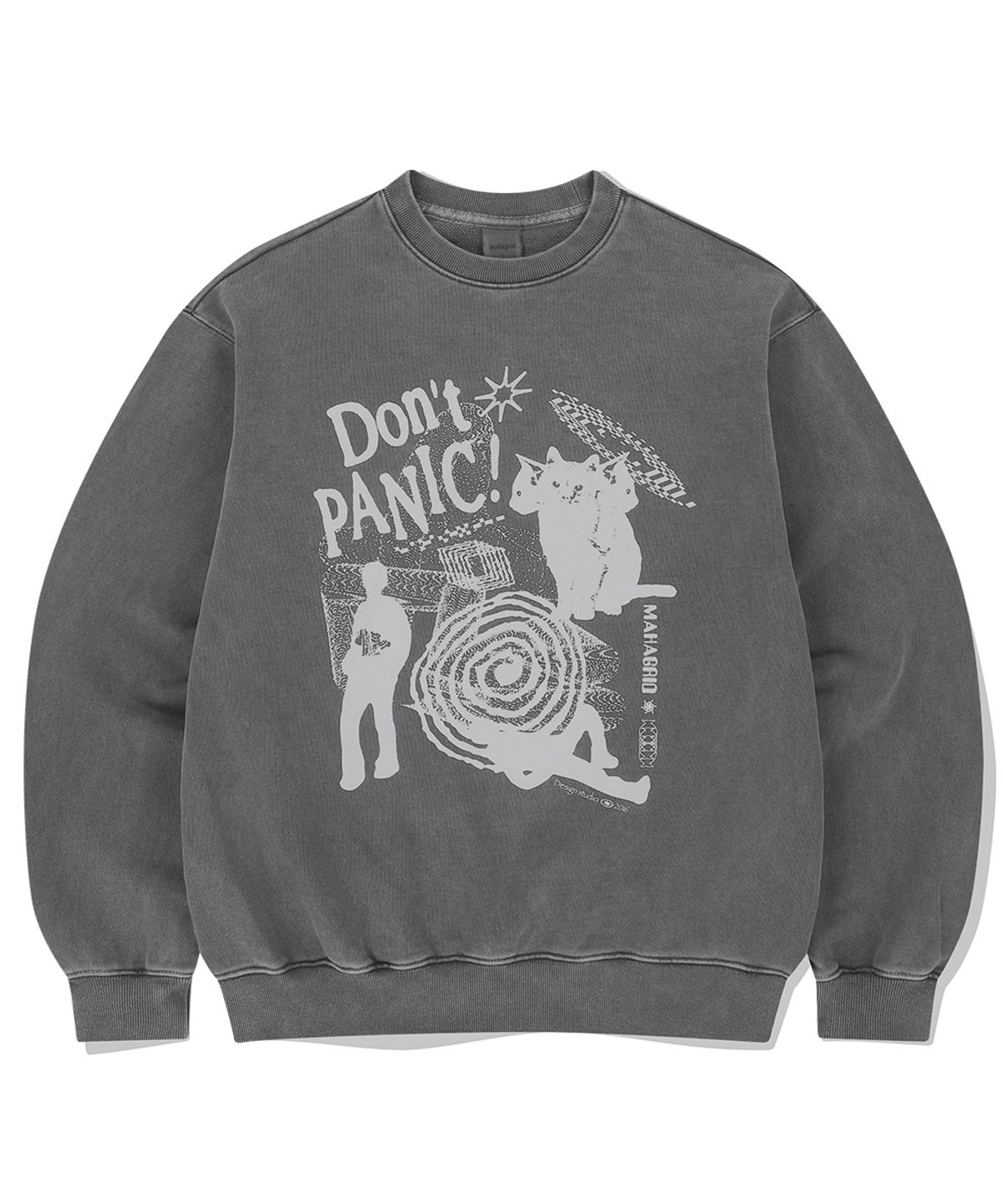 마하그리드(MAHAGRID) DON’T PANIC PIGMENT SWEATSHIRT_3colors(MG2DSMM441A)