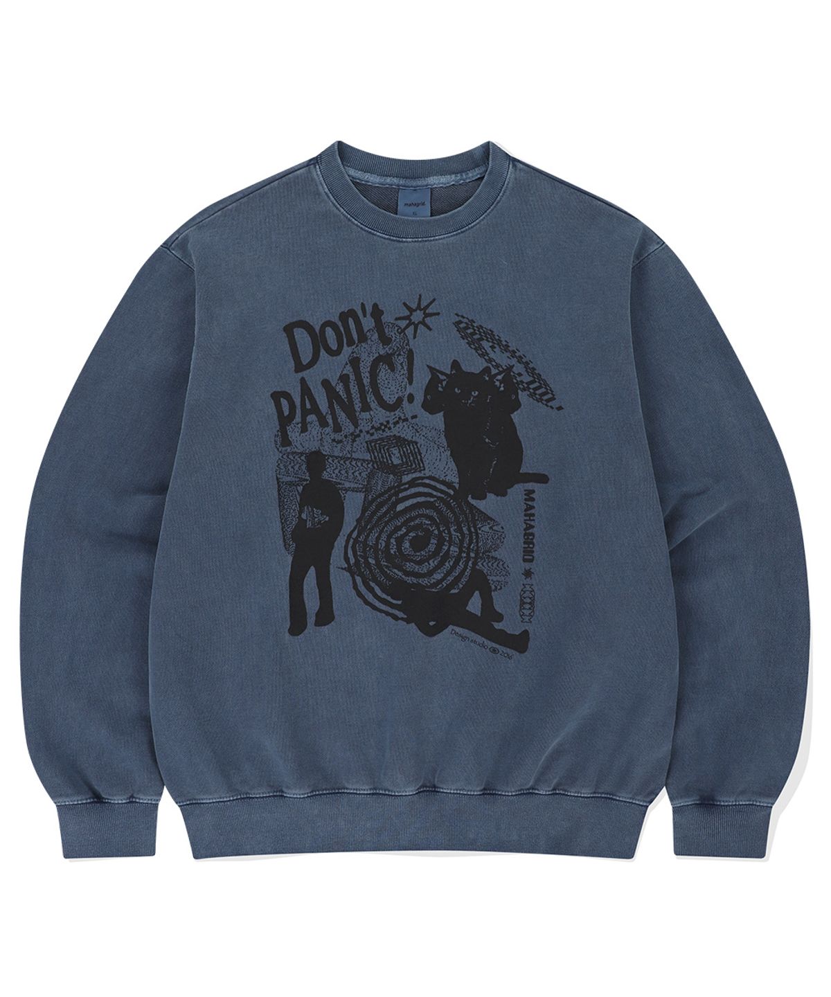 마하그리드(MAHAGRID) DON’T PANIC PIGMENT SWEATSHIRT_3colors(MG2DSMM441A)