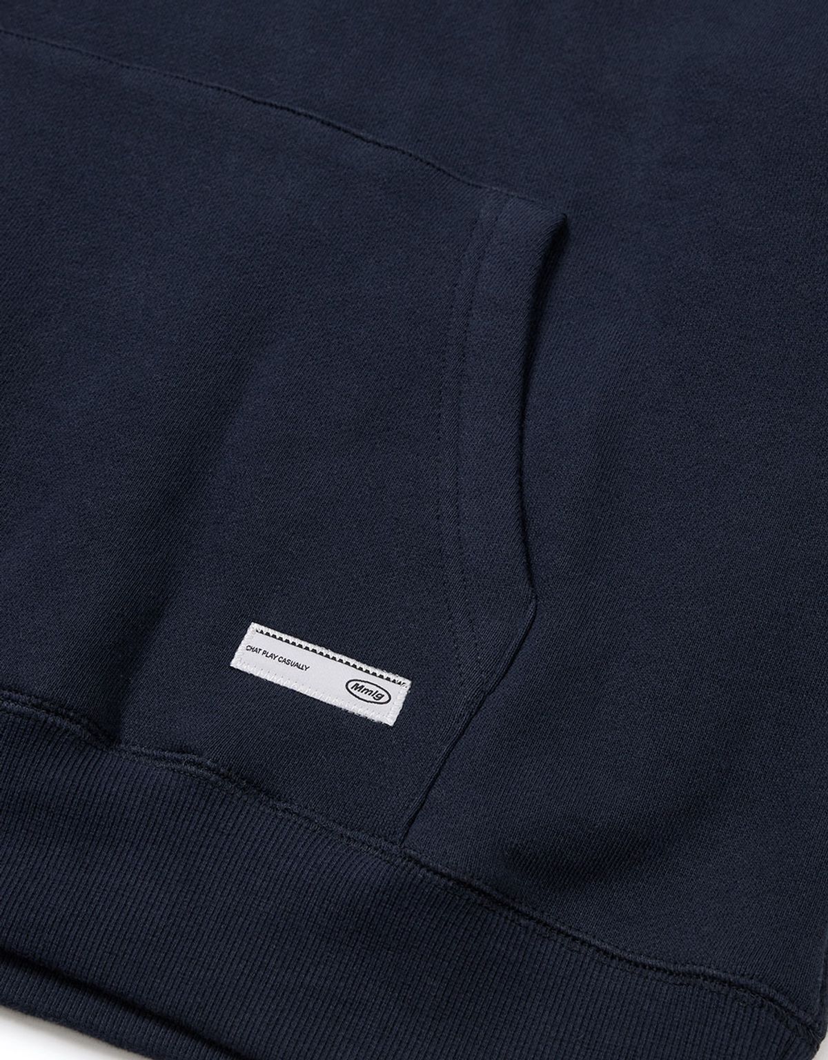 엠엠엘지(MMLG) [Mmlg] RABEL PLAY HOODIE (AUTHENTIC NAVY / ASH GREY)