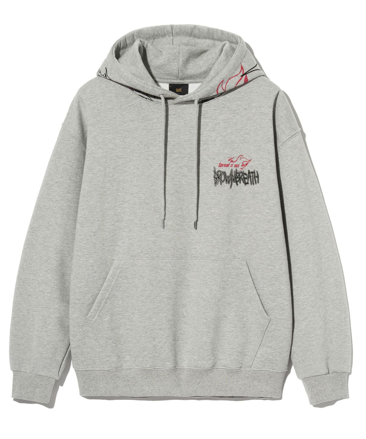 브라운브레스(BROWNBREATH) SPREAD IT OUT HOODIE - MELANGE GREY