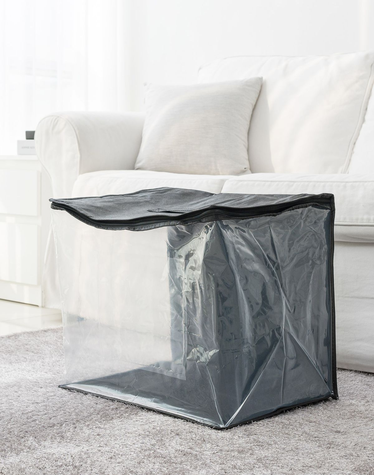 샤이닝홈(SHININGHOME) 더블리 투명 PVC 이불정리함 보관가방 3size