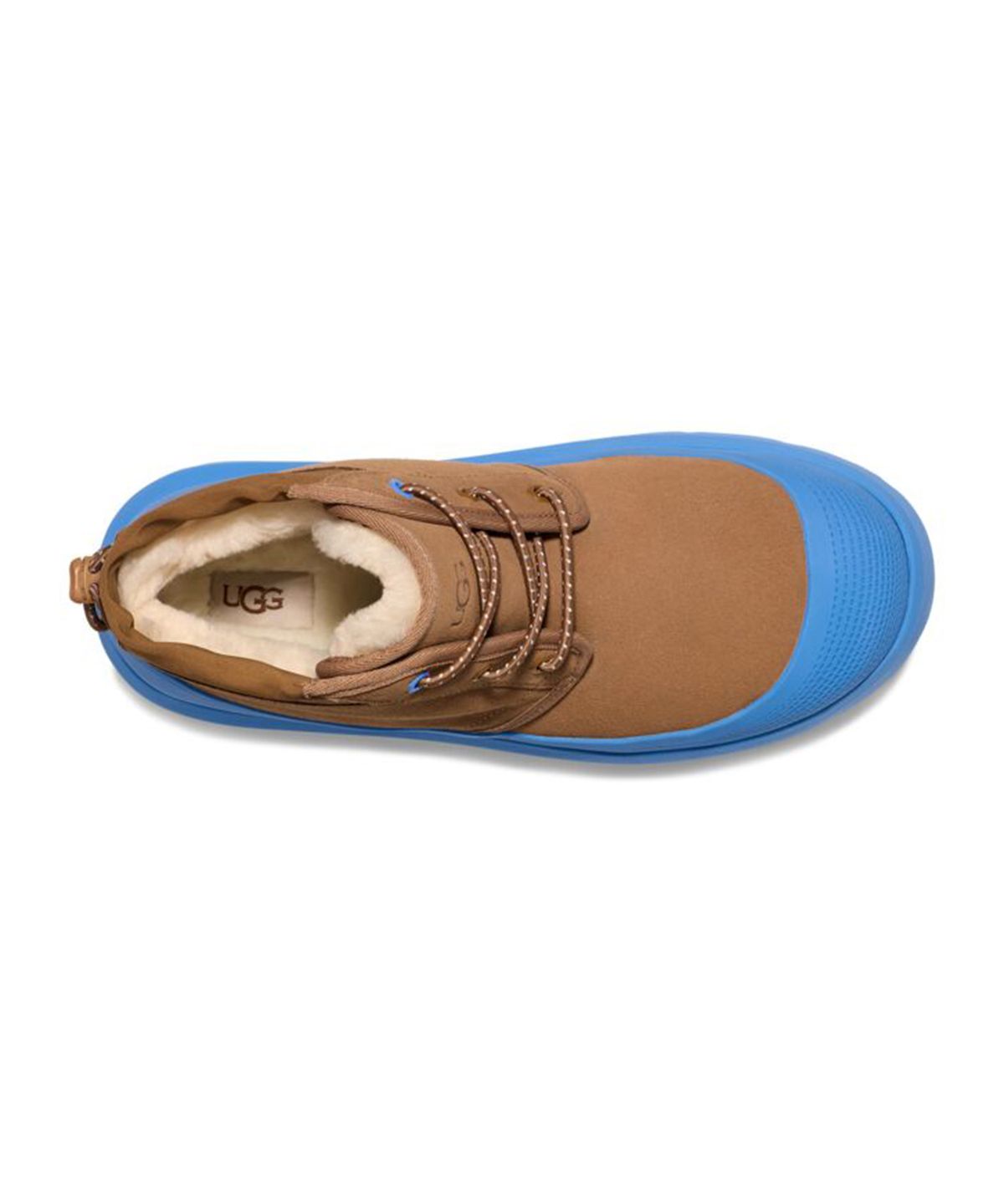 어그(UGG) [MEN] 스웨이드 로고 엠보싱 미니 부츠 (뉴멜 웨더 하이브리드) - 체스넛/빅스카이 / 1143991CBG