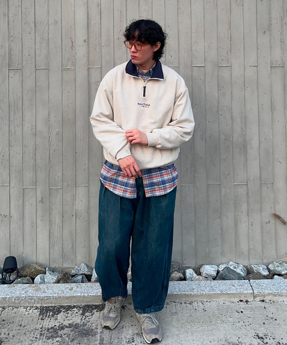 노티카(NAUTICA) 83플래그 하프집업 스웨트셔츠 NSW4635