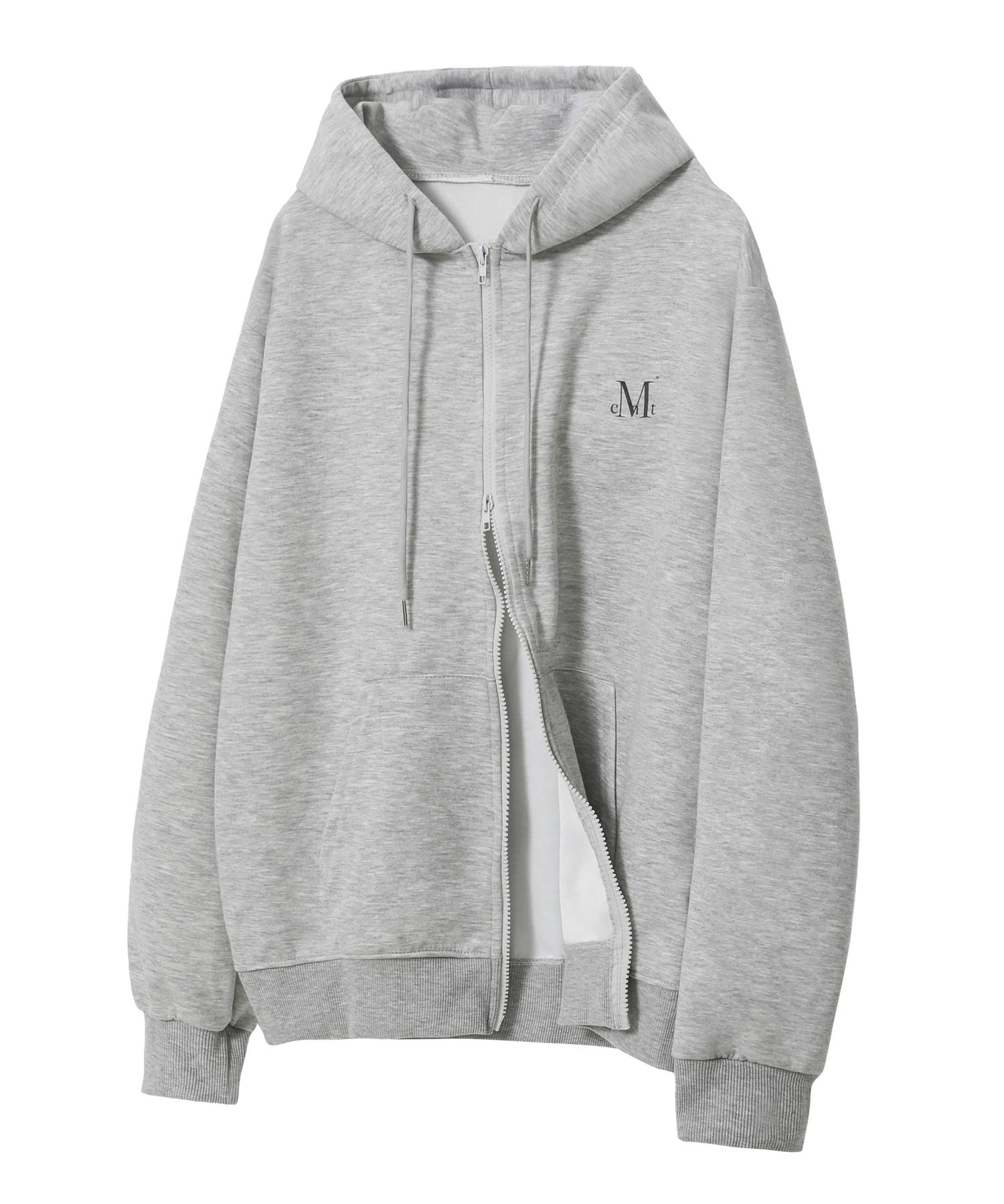 MUSINSA | MUCENT Back Logo Two Way Hoodie Unisex (2 Colors)