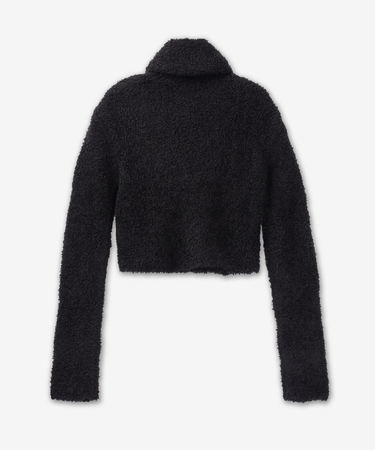 생로랑(SAINT LAURENT) 크롭 터틀넥 니트 - 블랙 / 802477Y76UX1000
