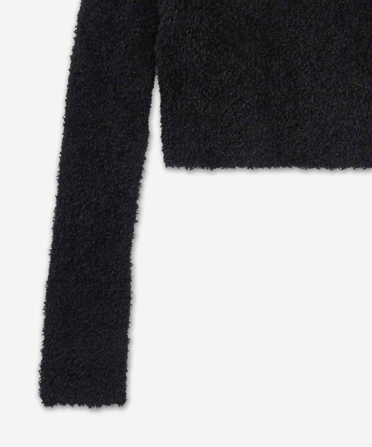 생로랑(SAINT LAURENT) 크롭 터틀넥 니트 - 블랙 / 802477Y76UX1000