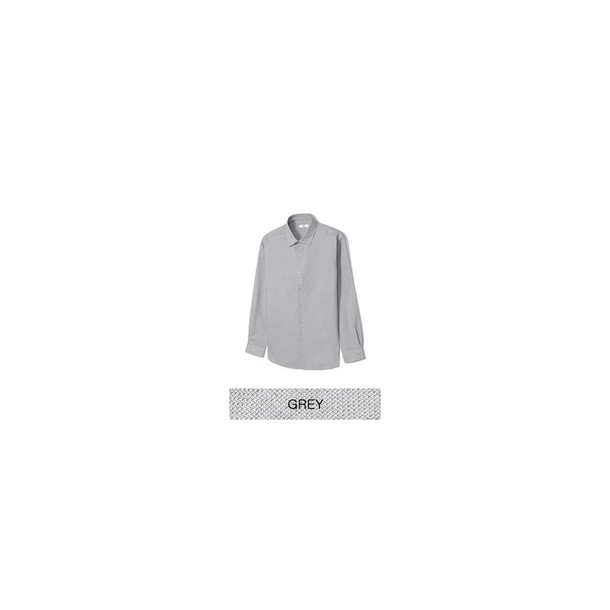노티그(NOTIG) 코튼혼방 솔리드 셔츠 컴포트슬림핏 그레이_OKA2SHDL208G1