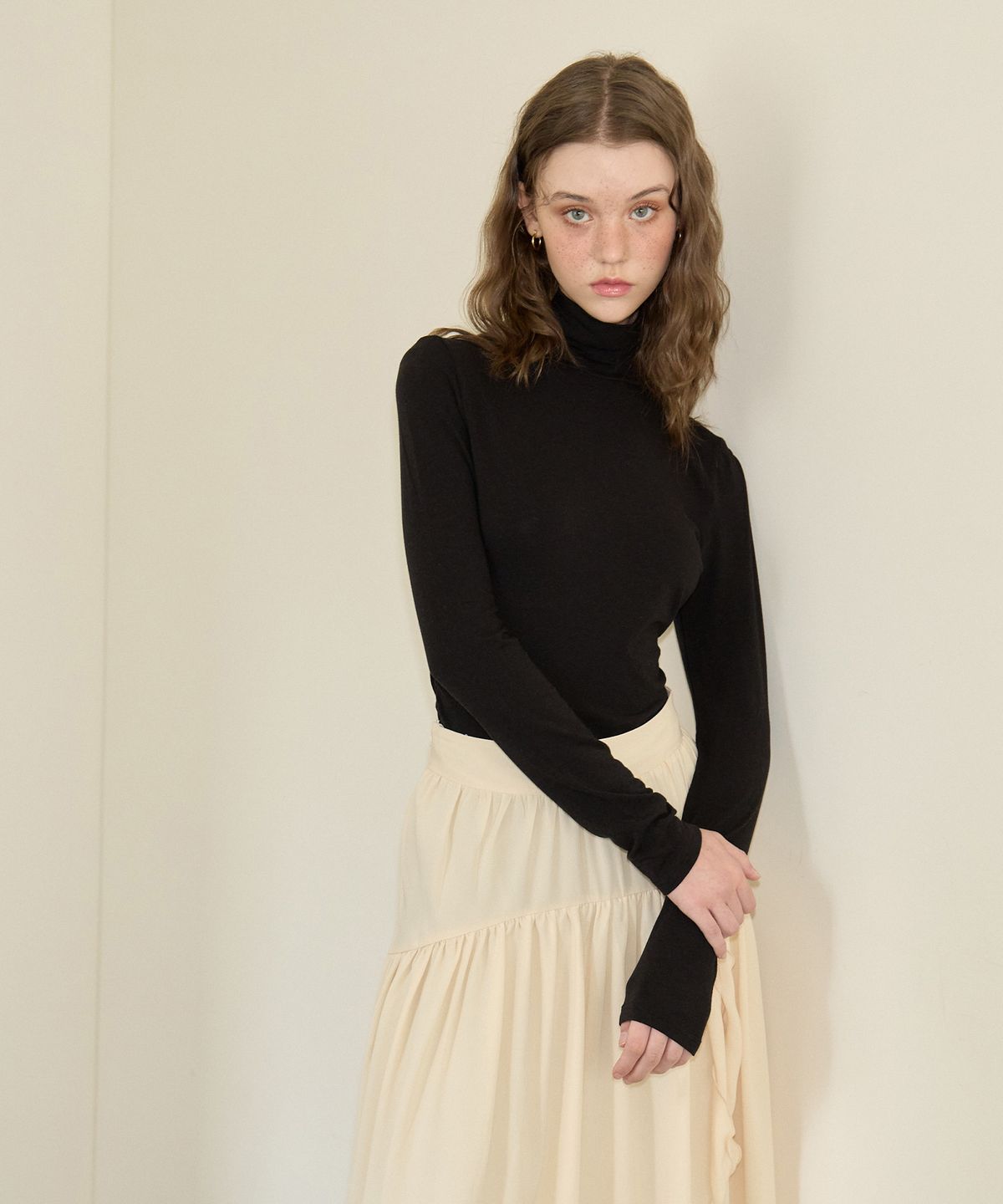 살롱 드 욘(SALON DE YOHN) Basic Shirring Pola T_ 5 Colors
