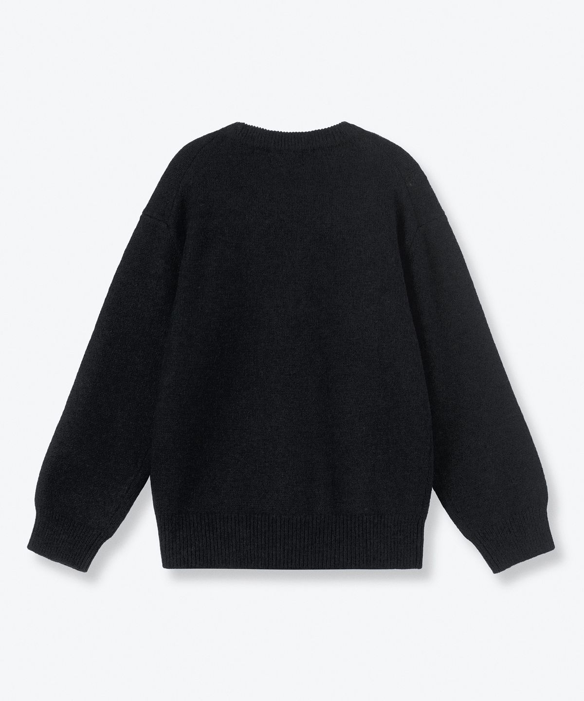 무신사 스탠다드 키즈(MUSINSA STANDARD KIDS) 에센셜 크루 넥 니트 [블랙]