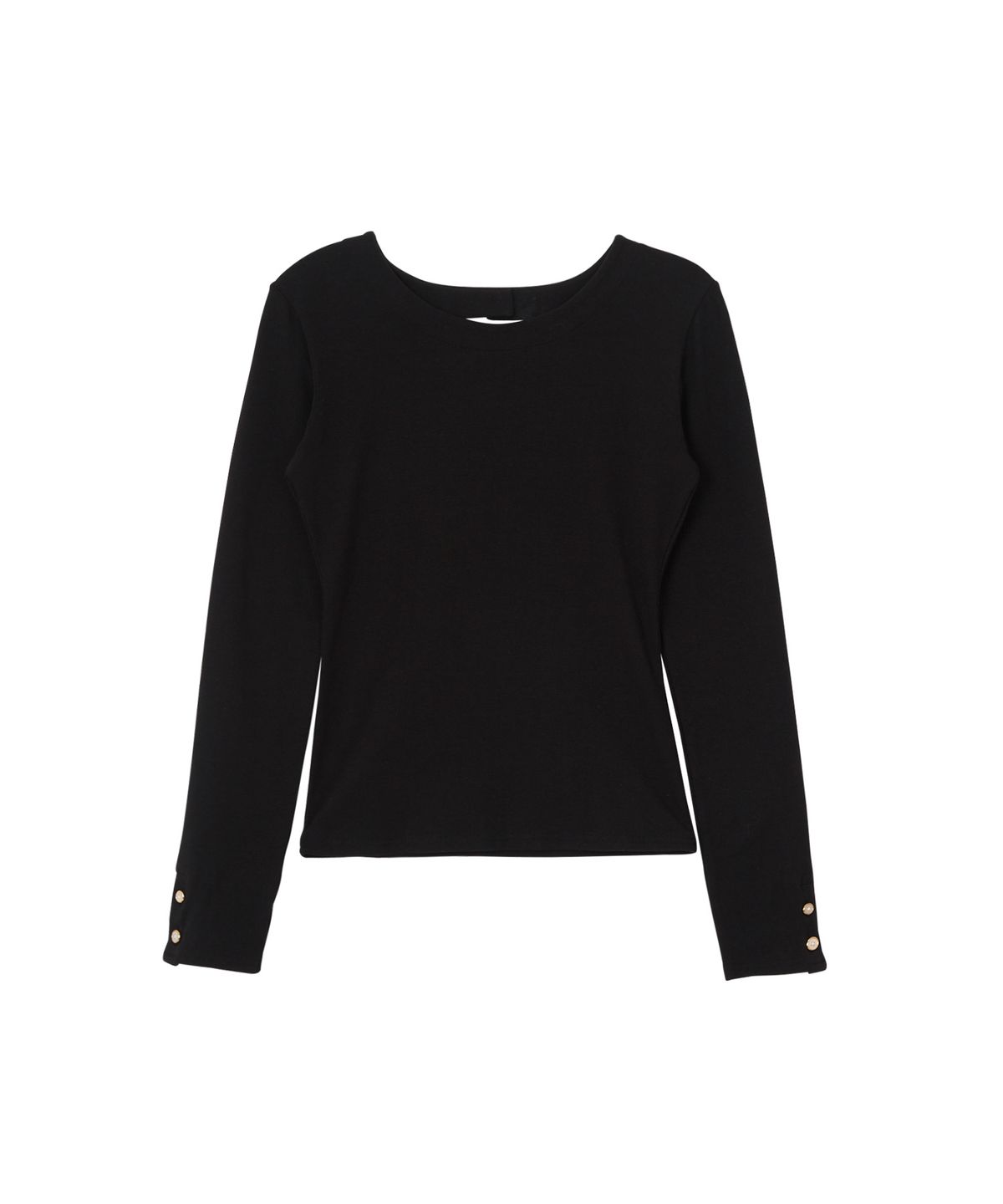 살롱 드 욘(SALON DE YOHN) Back Point Sleeve T_ Black