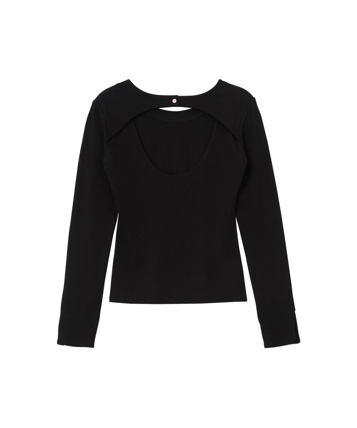 살롱 드 욘(SALON DE YOHN) Back Point Sleeve T_ Black