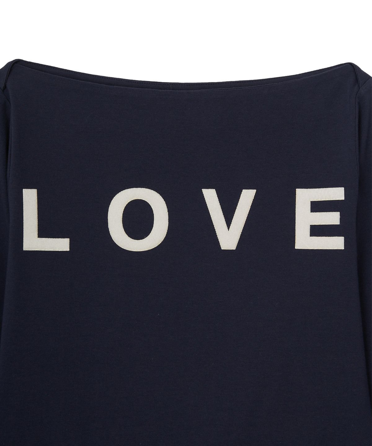 살롱 드 욘(SALON DE YOHN) Love Boat Neck T_ Navy