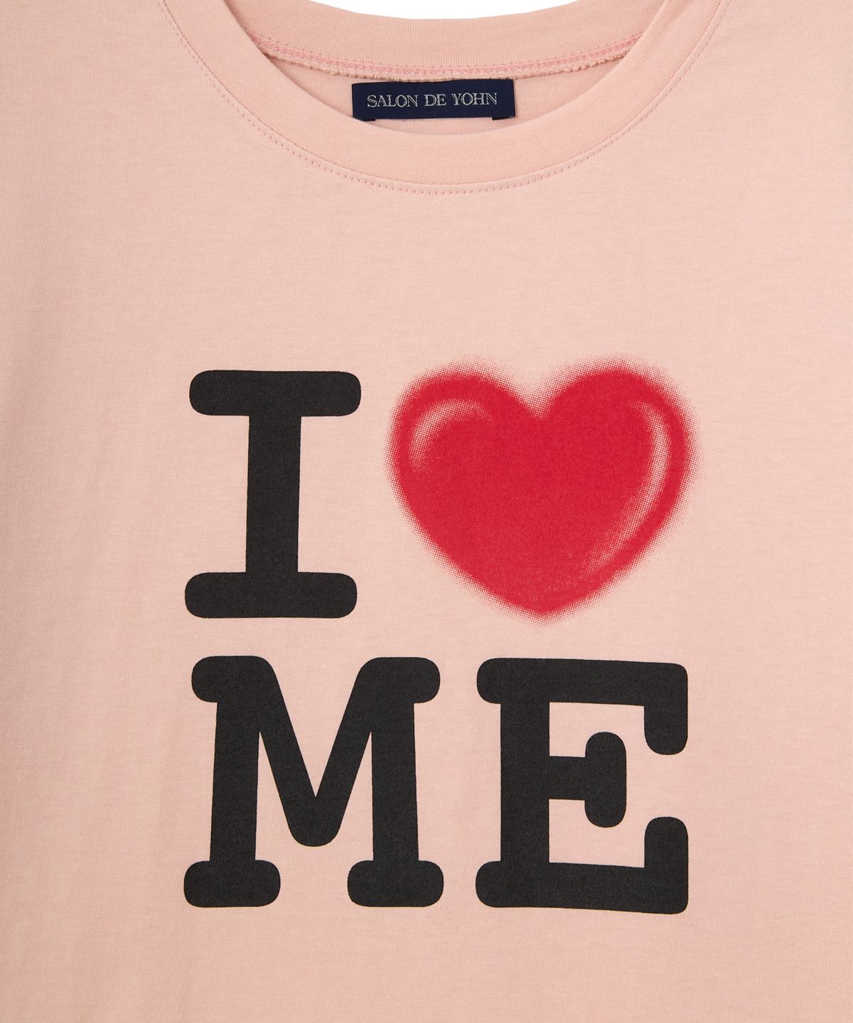 살롱 드 욘(SALON DE YOHN) I Love Me Crop T_ Pink