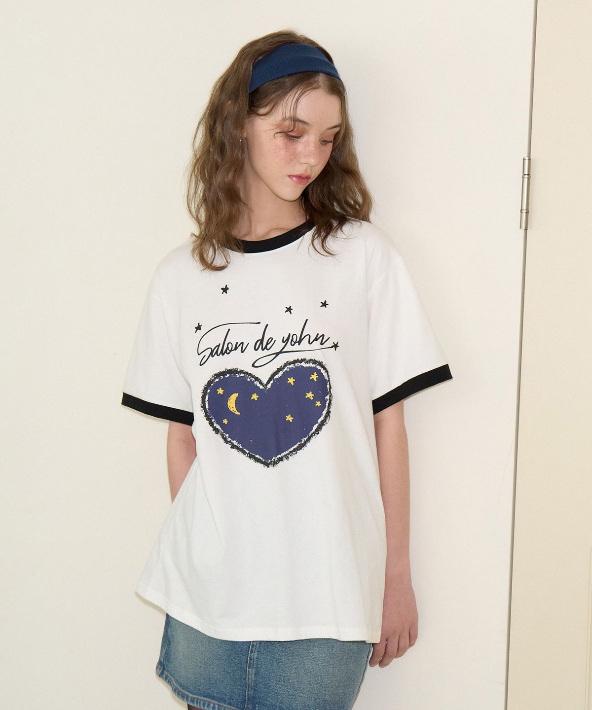 살롱 드 욘(SALON DE YOHN) Heart Loose Fit Short Sleeve T