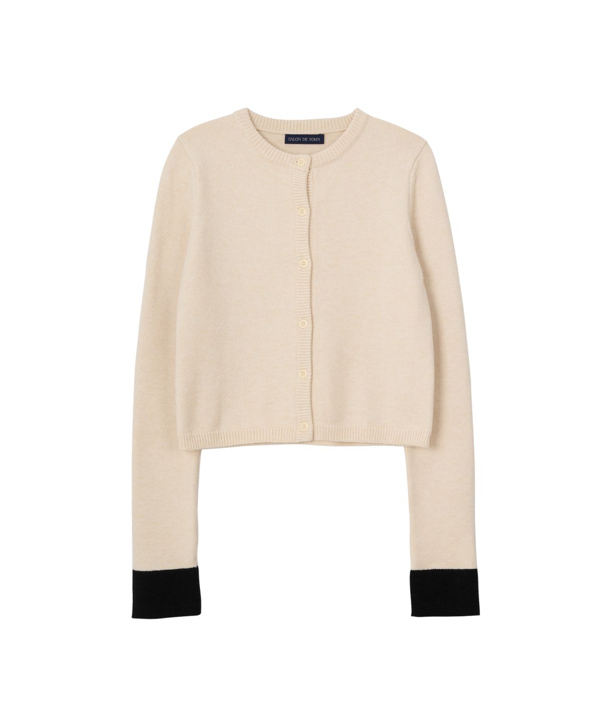 살롱 드 욘(SALON DE YOHN) Cuffs Knit Cardigan Set_ Ivory