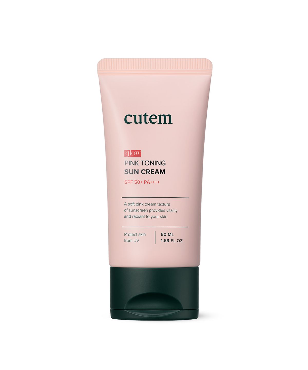큐템(CUTEM) 글로우 핑크 토닝 톤업 선크림 50ml