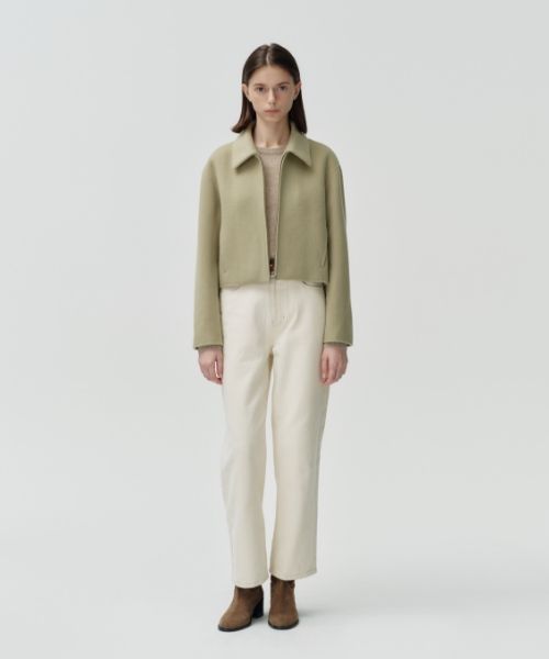 ★depound★ wool crop jacket mint MUSINSA | DEPOUND Wool Crop Zip Up Jacket [Mint]
