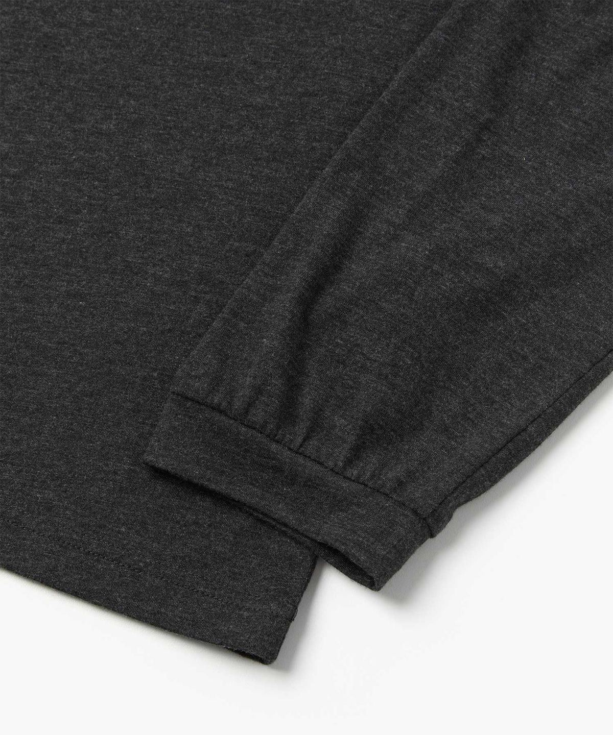 더블유엠씨(WMC) 더블넥 롱슬리브_CHARCOAL GREY