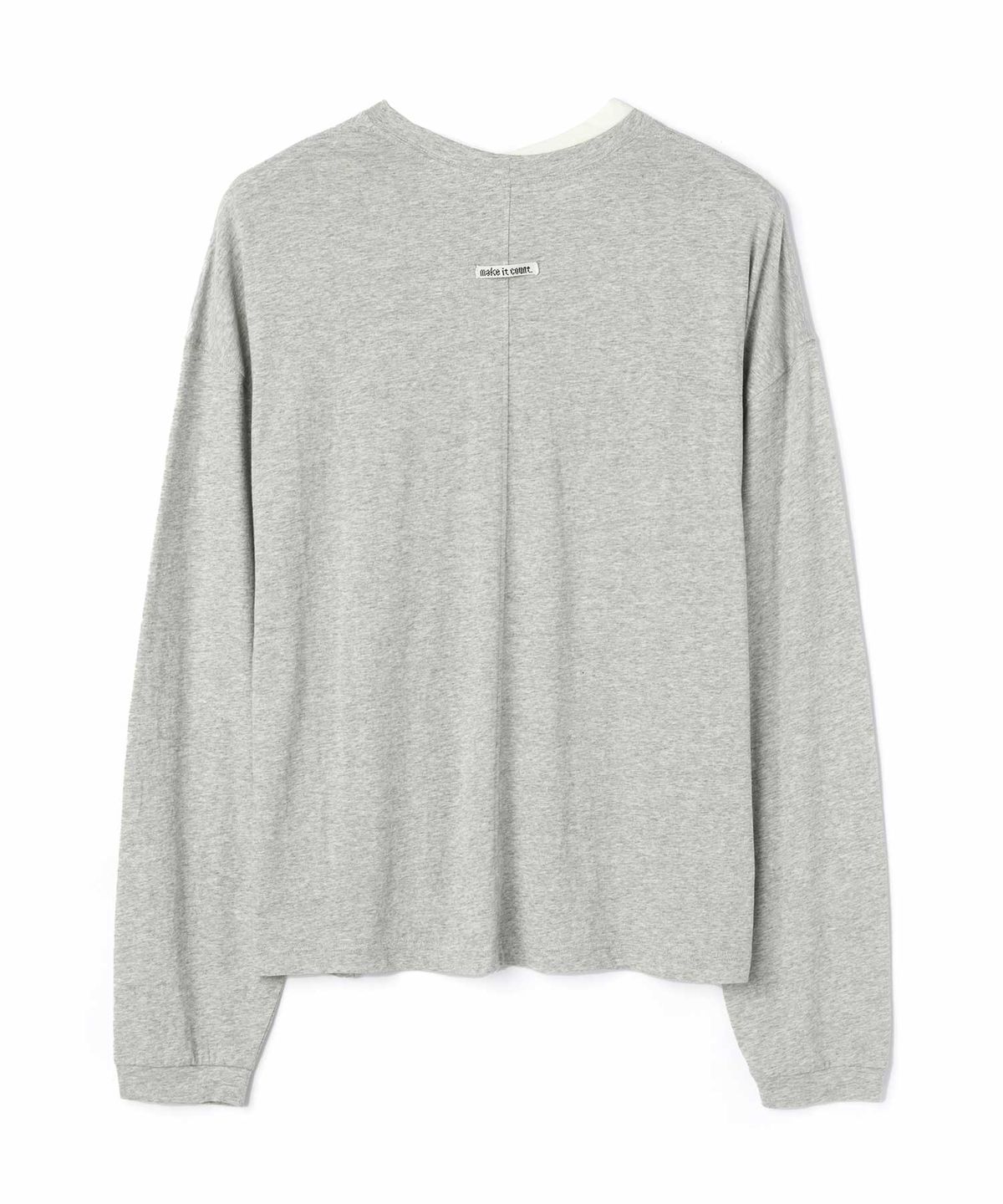 더블유엠씨(WMC) 더블넥 롱슬리브_GREY