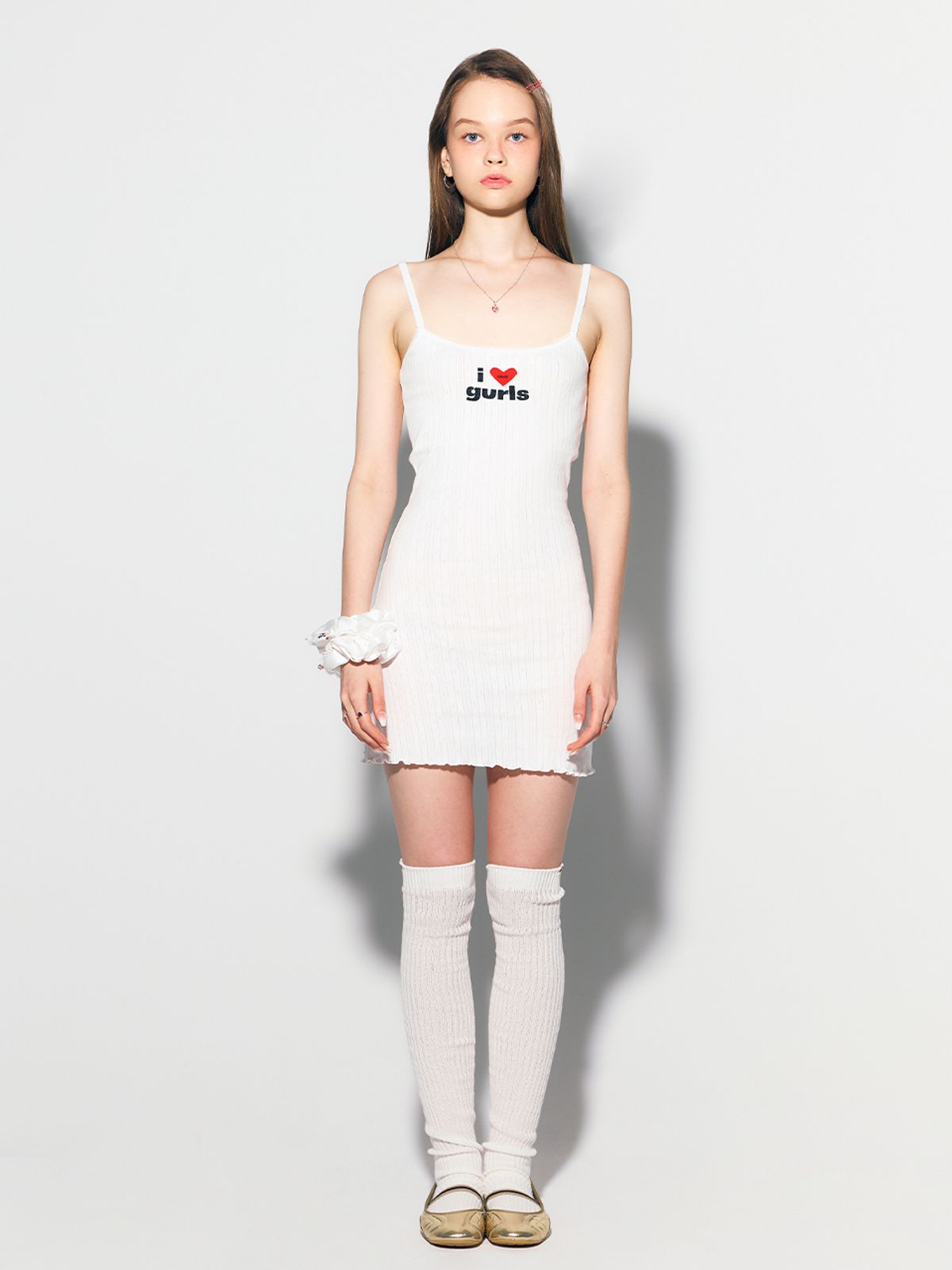 에즈이프 캘리(ASIF CALIE) CALIE GURLS OVER KNEE SOCKS WHITE