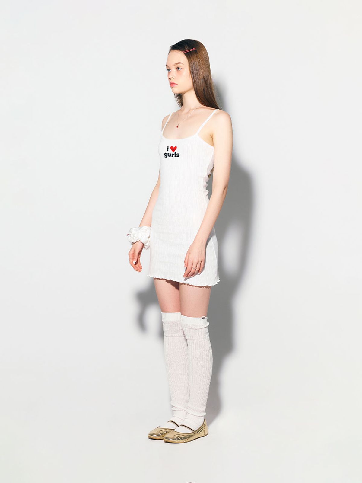 에즈이프 캘리(ASIF CALIE) LOVE GURLS LONG SLEEVELESS WHITE