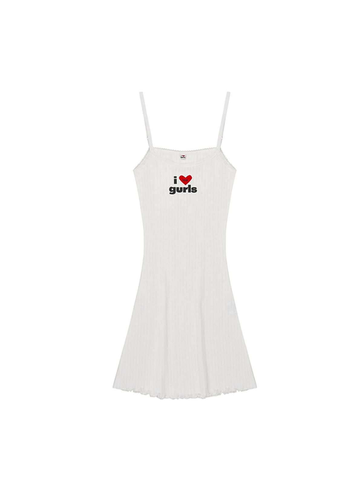 에즈이프 캘리(ASIF CALIE) LOVE GURLS LONG SLEEVELESS WHITE