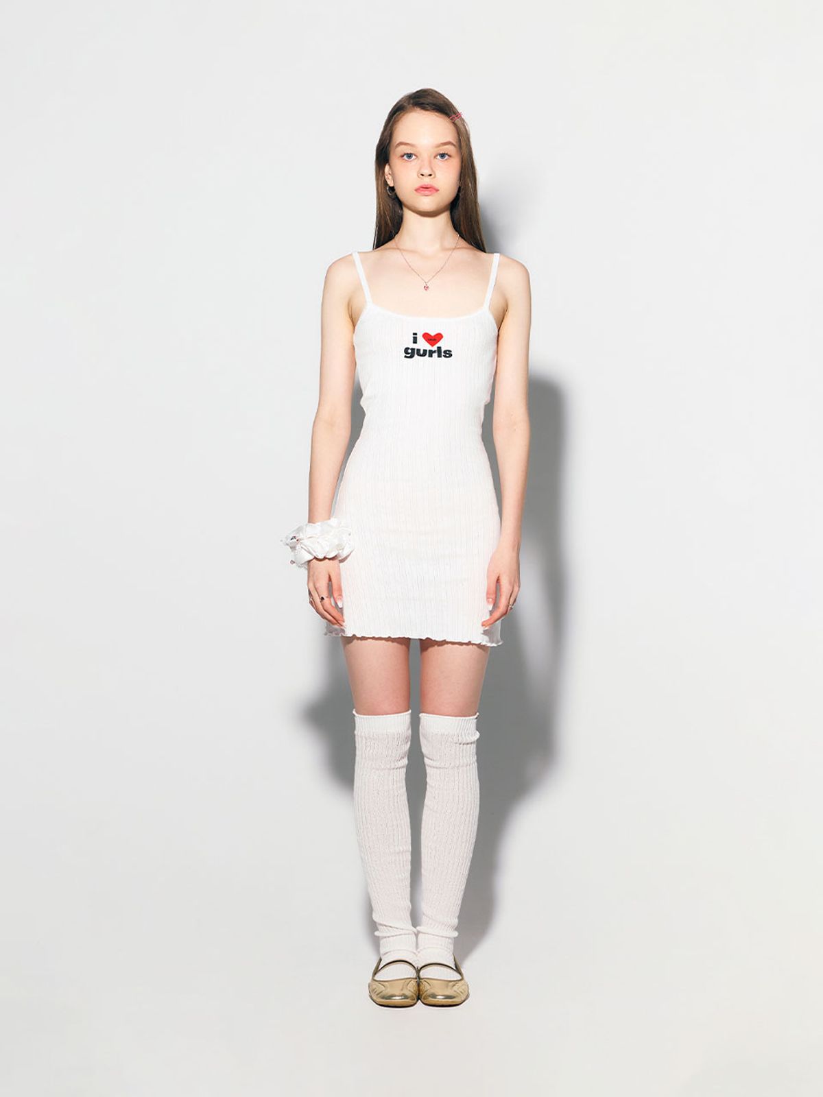 에즈이프 캘리(ASIF CALIE) LOVE GURLS LONG SLEEVELESS WHITE