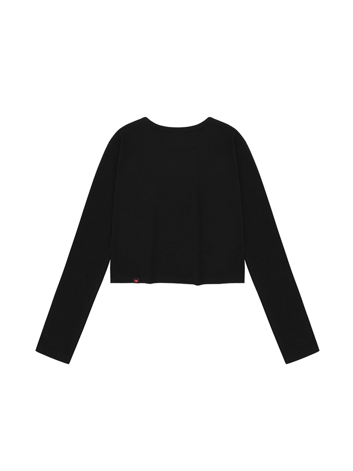 에즈이프 캘리(ASIF CALIE) GURLS CROP LONG SLEEVE T-SHIRT BLACK