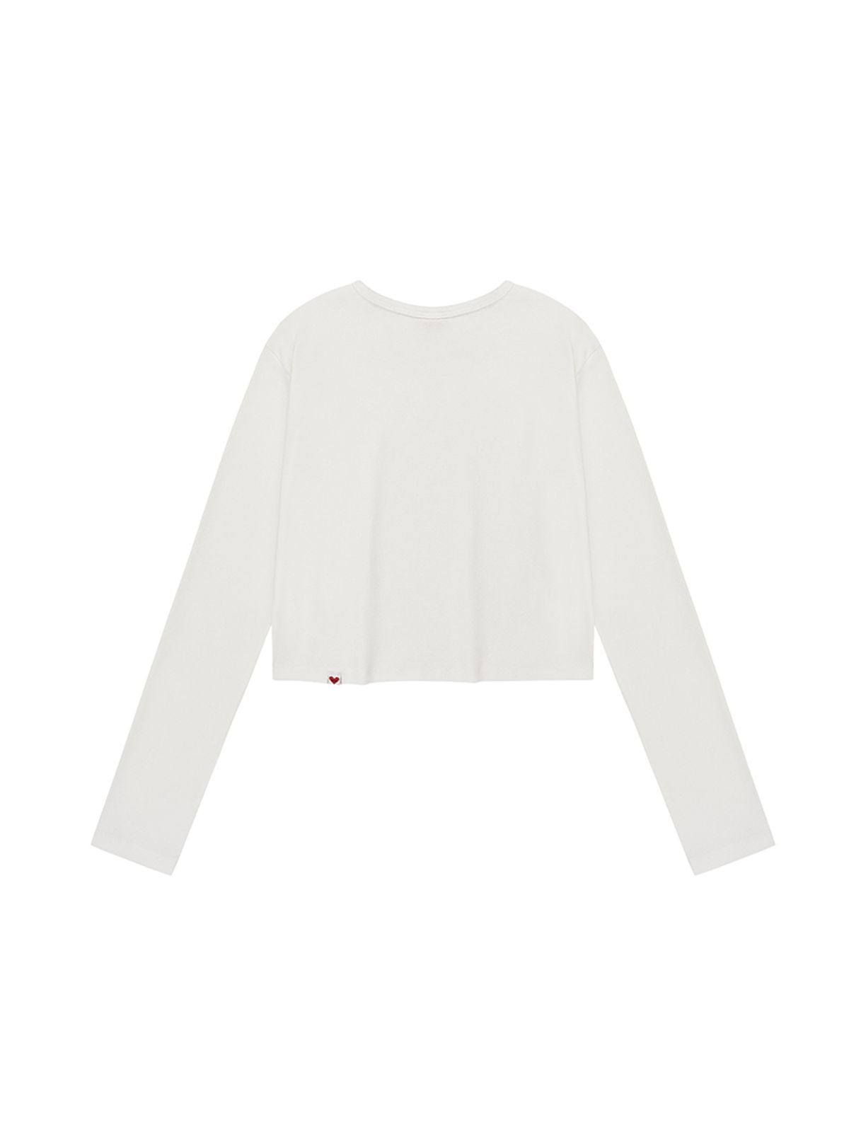 에즈이프 캘리(ASIF CALIE) GURLS CROP LONG SLEEVE T-SHIRT WHITE
