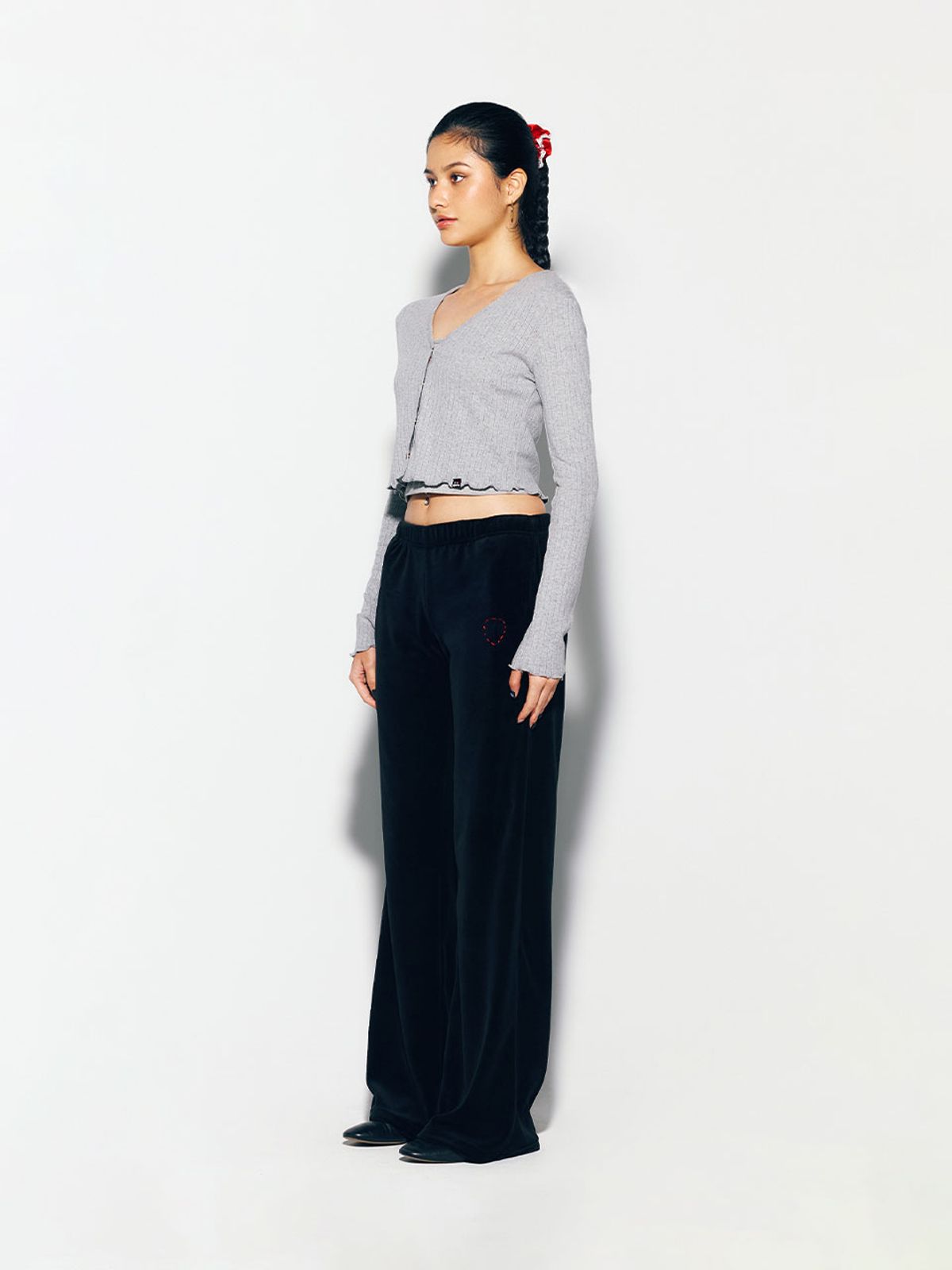 에즈이프 캘리(ASIF CALIE) GURLS BASIC CARDIGAN GRAY
