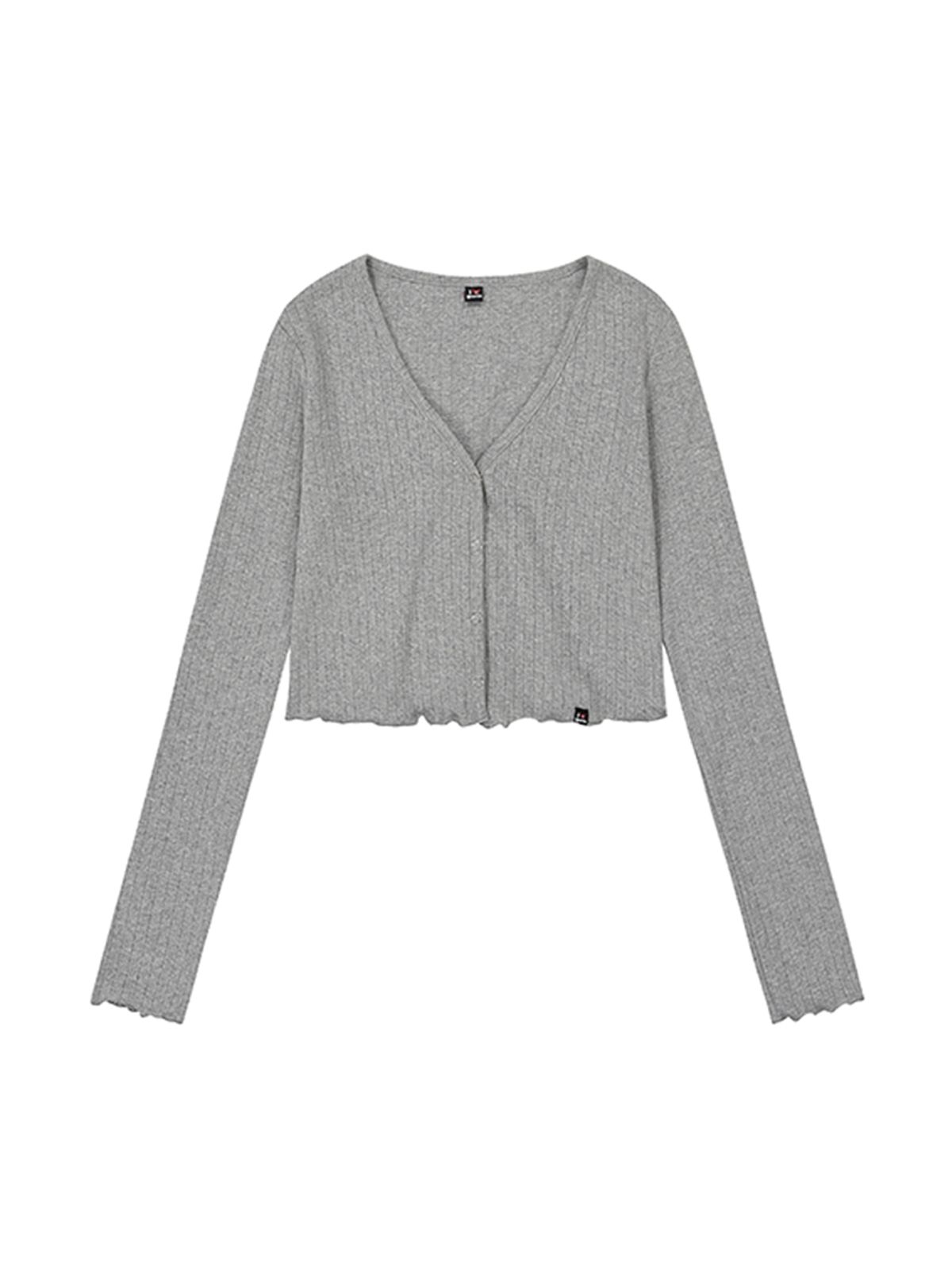 에즈이프 캘리(ASIF CALIE) GURLS BASIC CARDIGAN GRAY