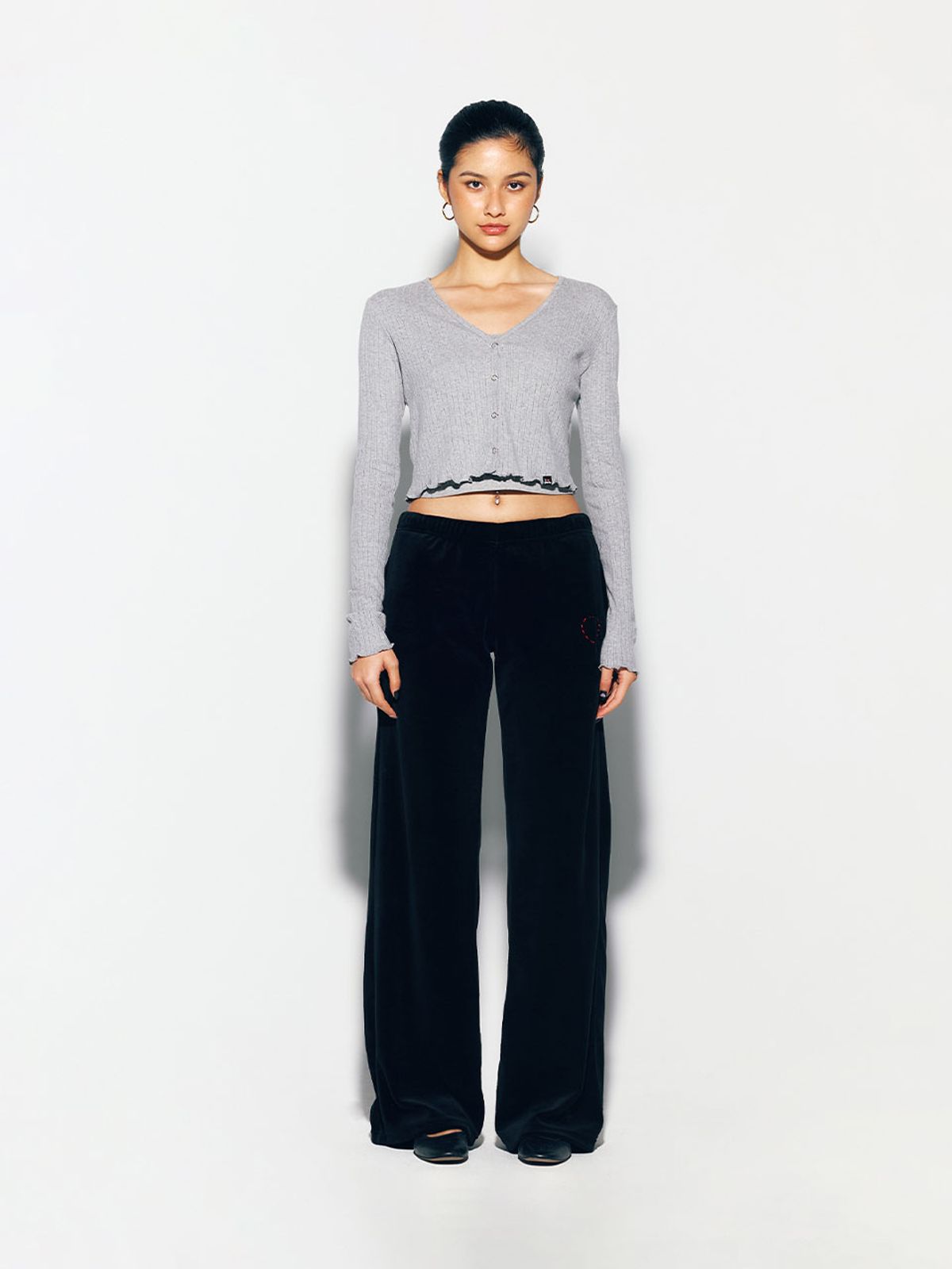 에즈이프 캘리(ASIF CALIE) GURLS BASIC CARDIGAN GRAY