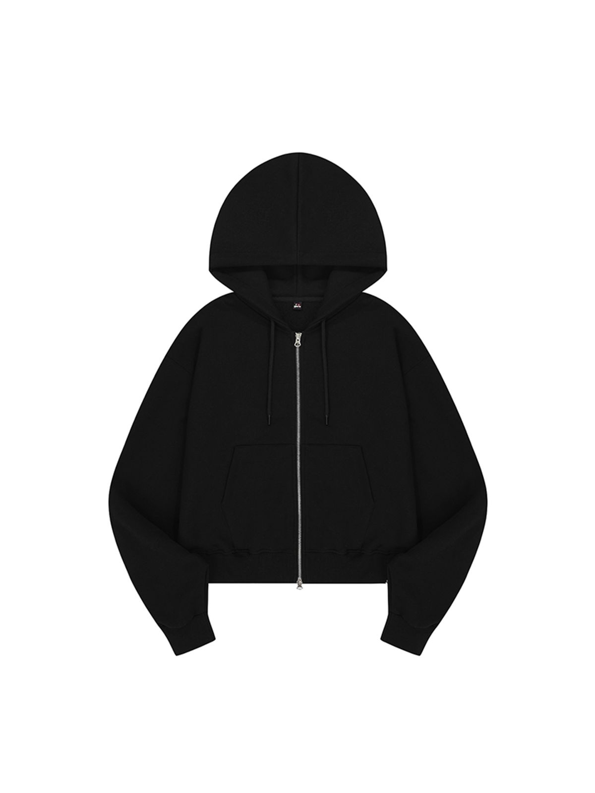 에즈이프 캘리(ASIF CALIE) GURLS CROP HOOD ZIPUP BLACK