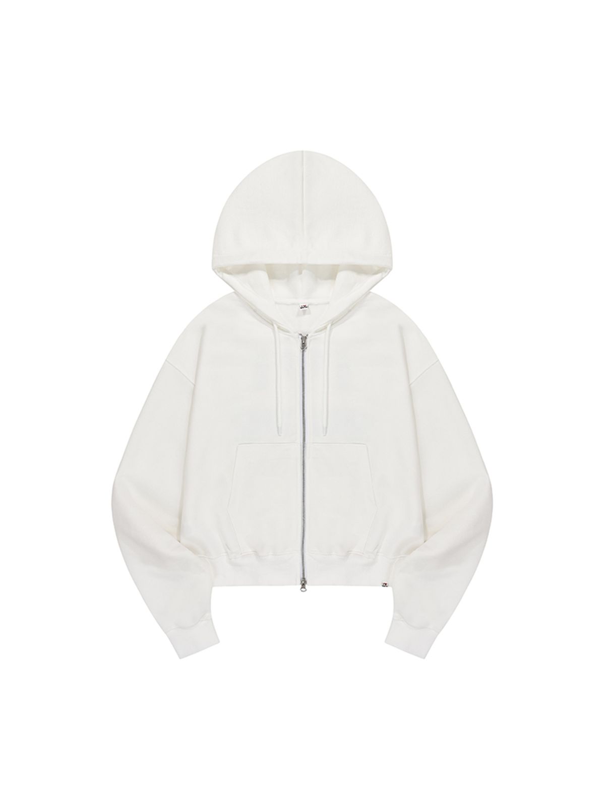 에즈이프 캘리(ASIF CALIE) GURLS CROP HOOD ZIPUP WHITE