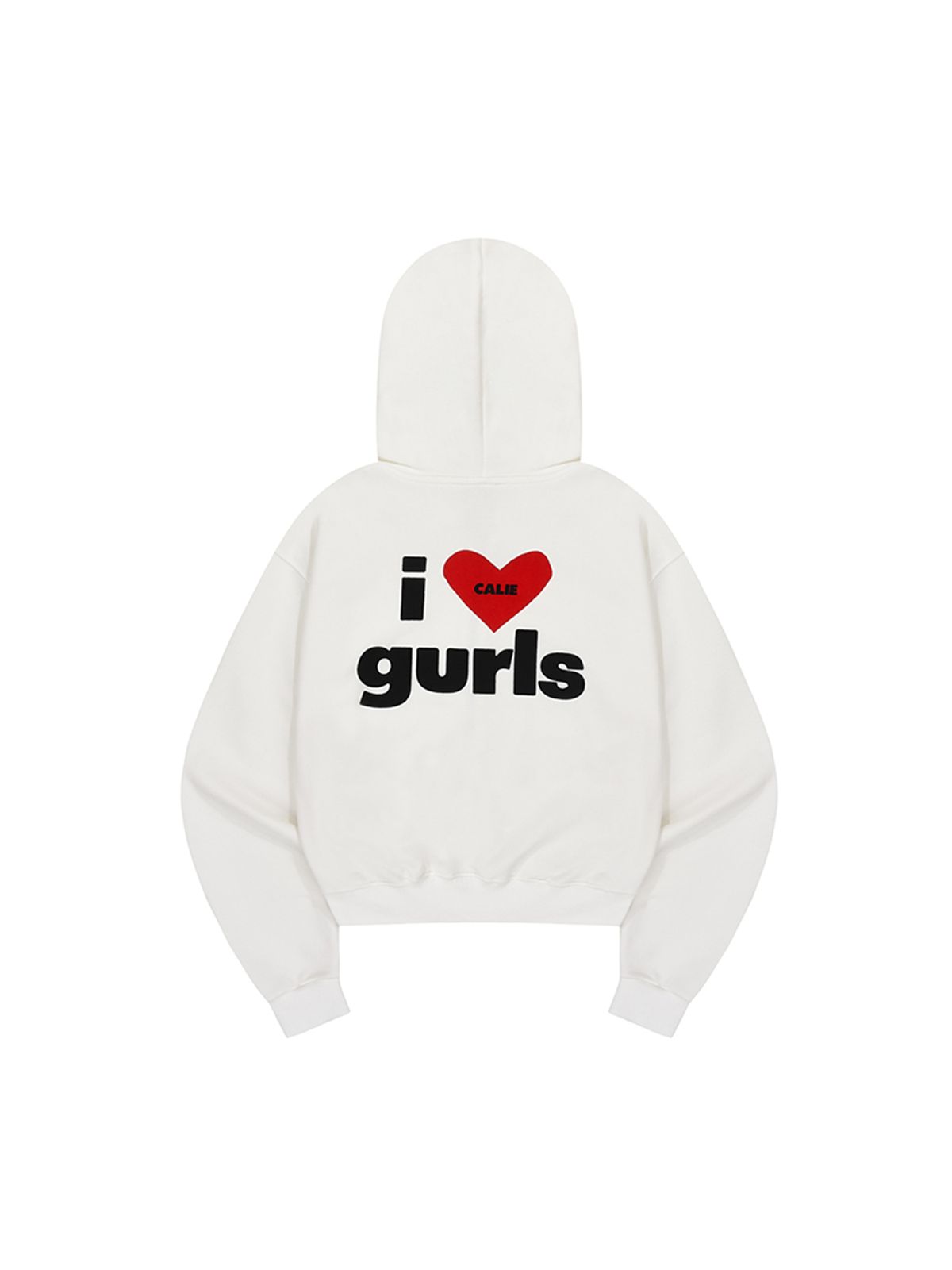 에즈이프 캘리(ASIF CALIE) GURLS CROP HOOD ZIPUP WHITE