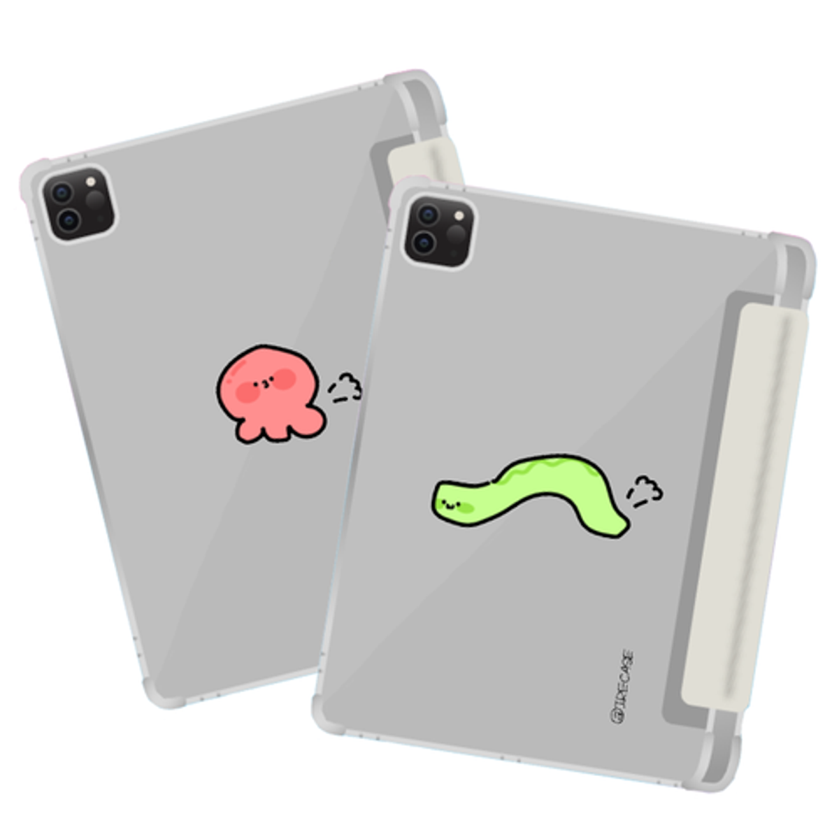 이레케이스앤굿즈(IRECASEGOODS) 낙서를해요 갤럭시탭 아이패드 애플펜슬 수납가능 풀커버 파스텔