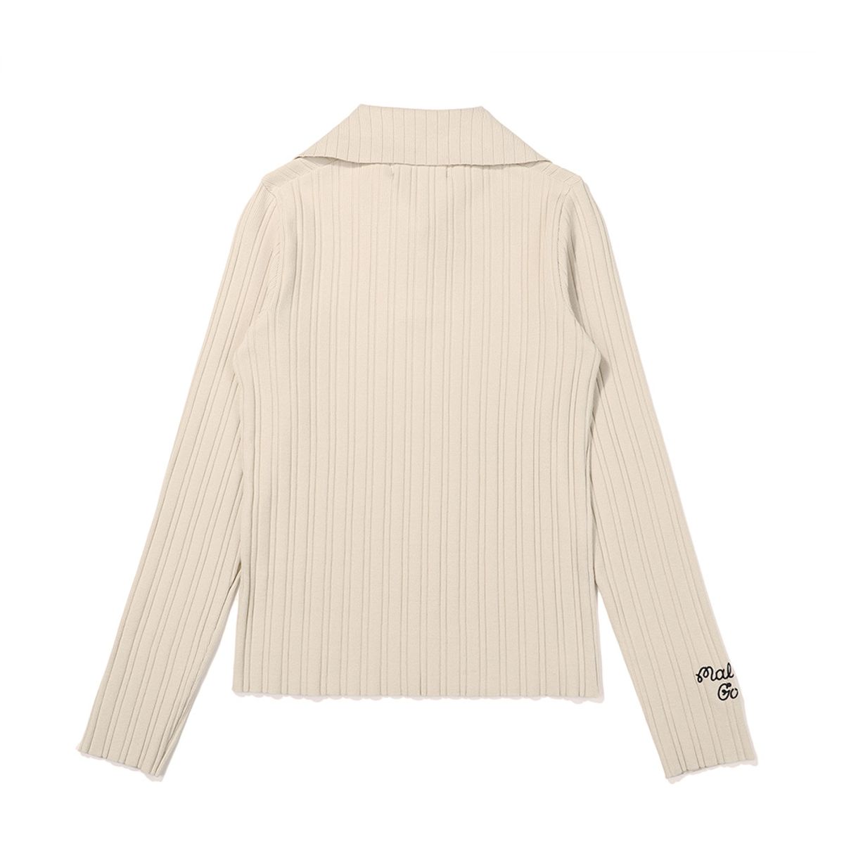 말본 골프(MALBON GOLF) 와이드 카라 니트탑 LIGHT BEIGE (WOMAN)