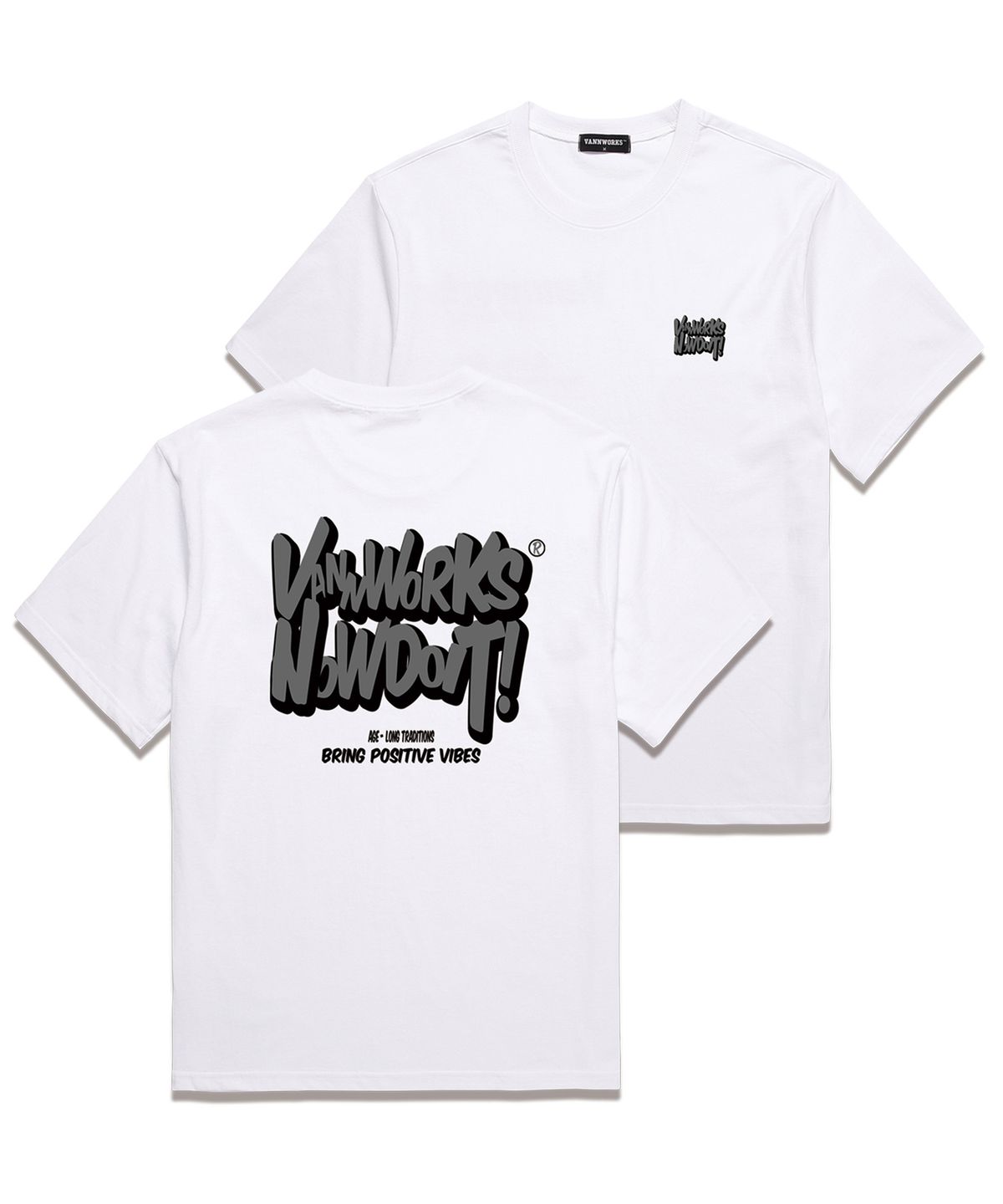 밴웍스(VANNWORKS) BRING NOW 오버핏 반팔 티셔츠 (VS0114) 화이트