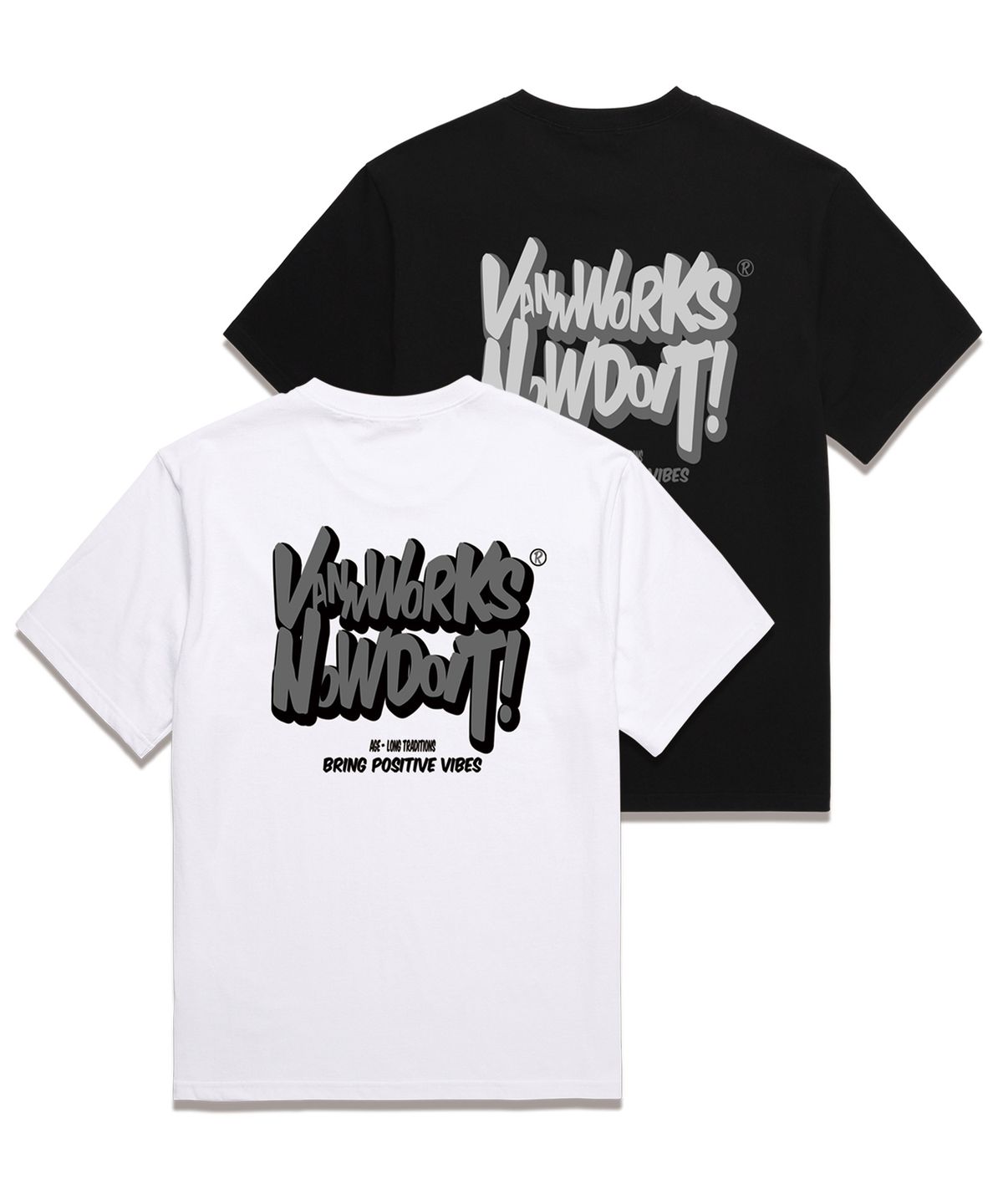밴웍스(VANNWORKS) BRING NOW 오버핏 반팔 티셔츠 (VS0114) 블랙