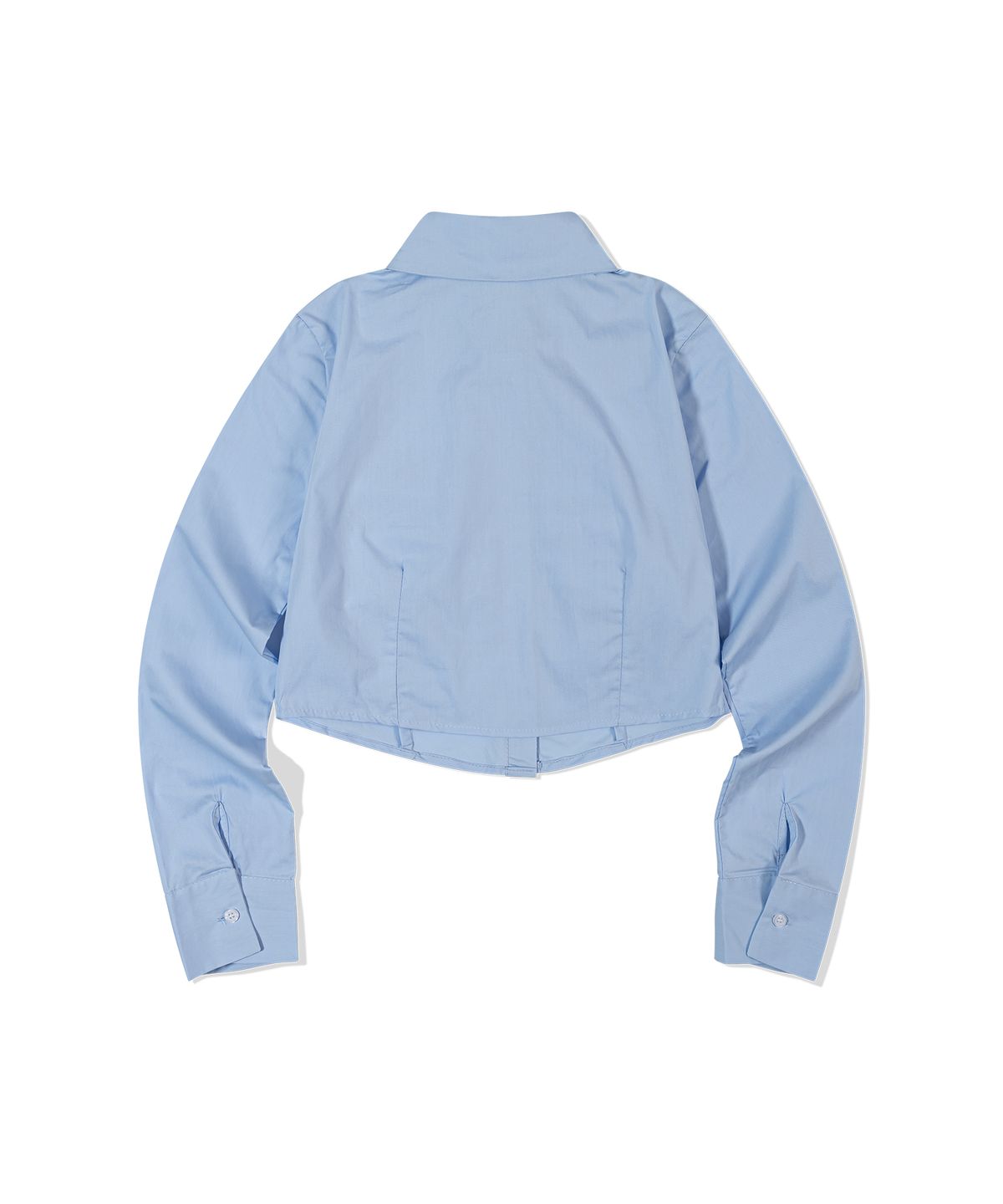 모아(MOAA) 루치드 웨이브 크롭 셔츠 (SKY BLUE)