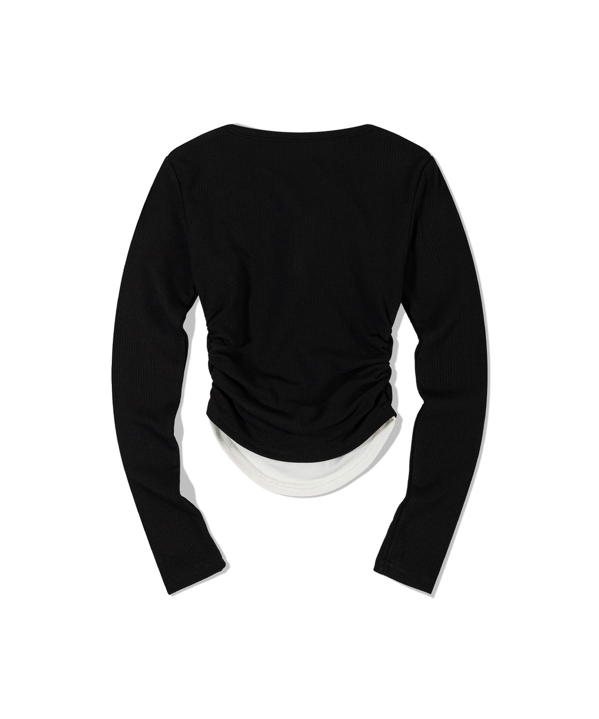모아(MOAA) 듀얼 헨리넥 슬리브_기모 (BLACK)