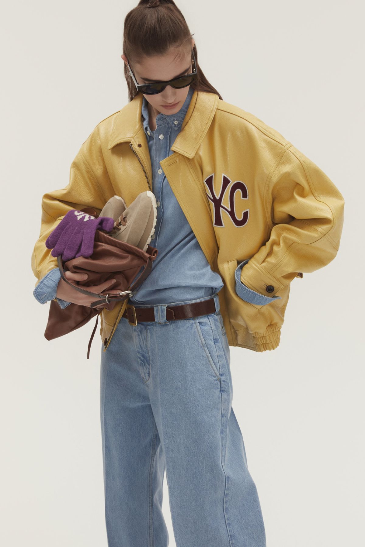 노앙(NOHANT) WASHED LOOSE FIT DENIM PANTS LIGHT BLUE